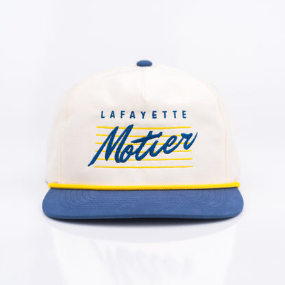 Retro Lafayette Roped Snapback (Navy/Gold) - Motier Lafayette 