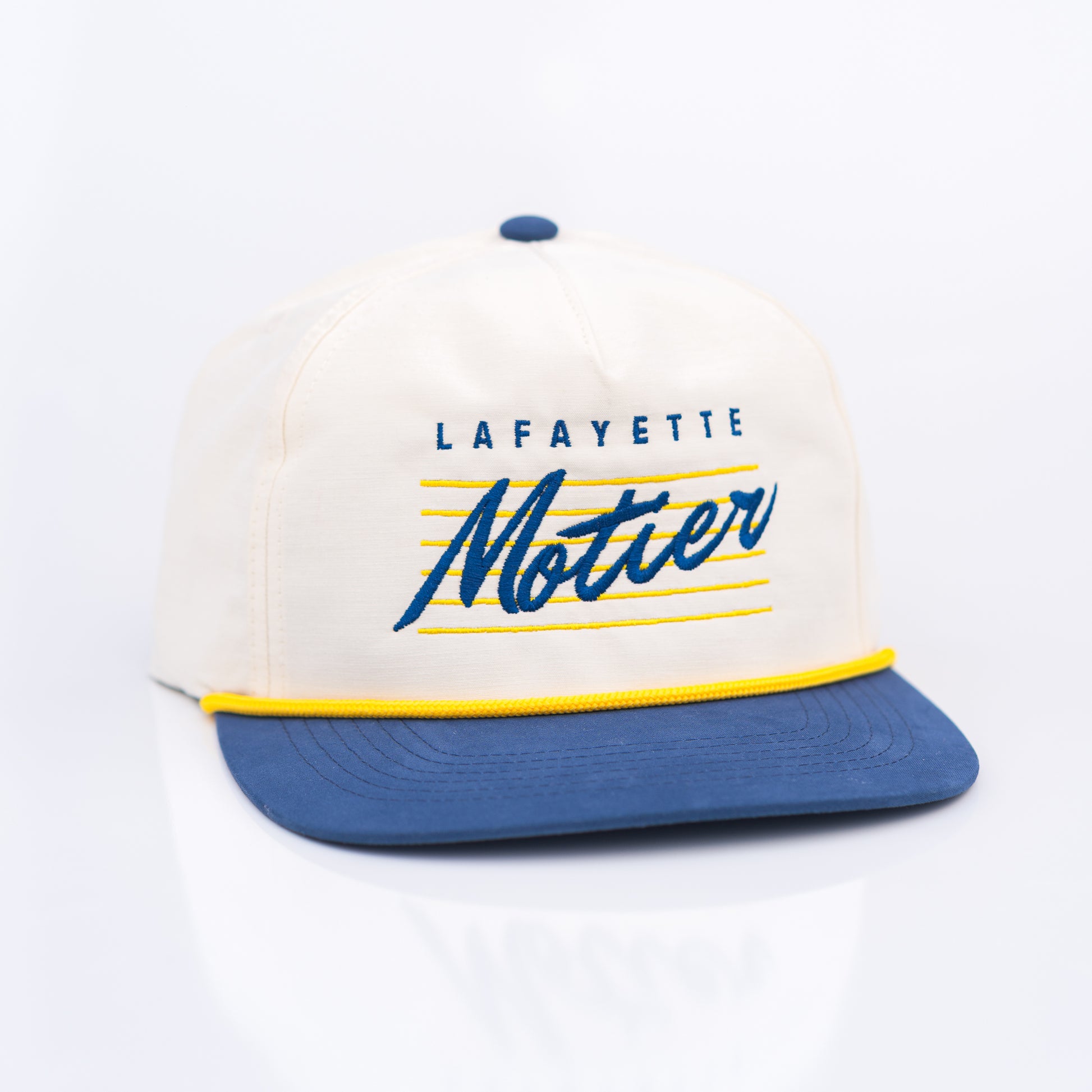 Retro Lafayette Roped Snapback (Navy/Gold) - Motier Lafayette 