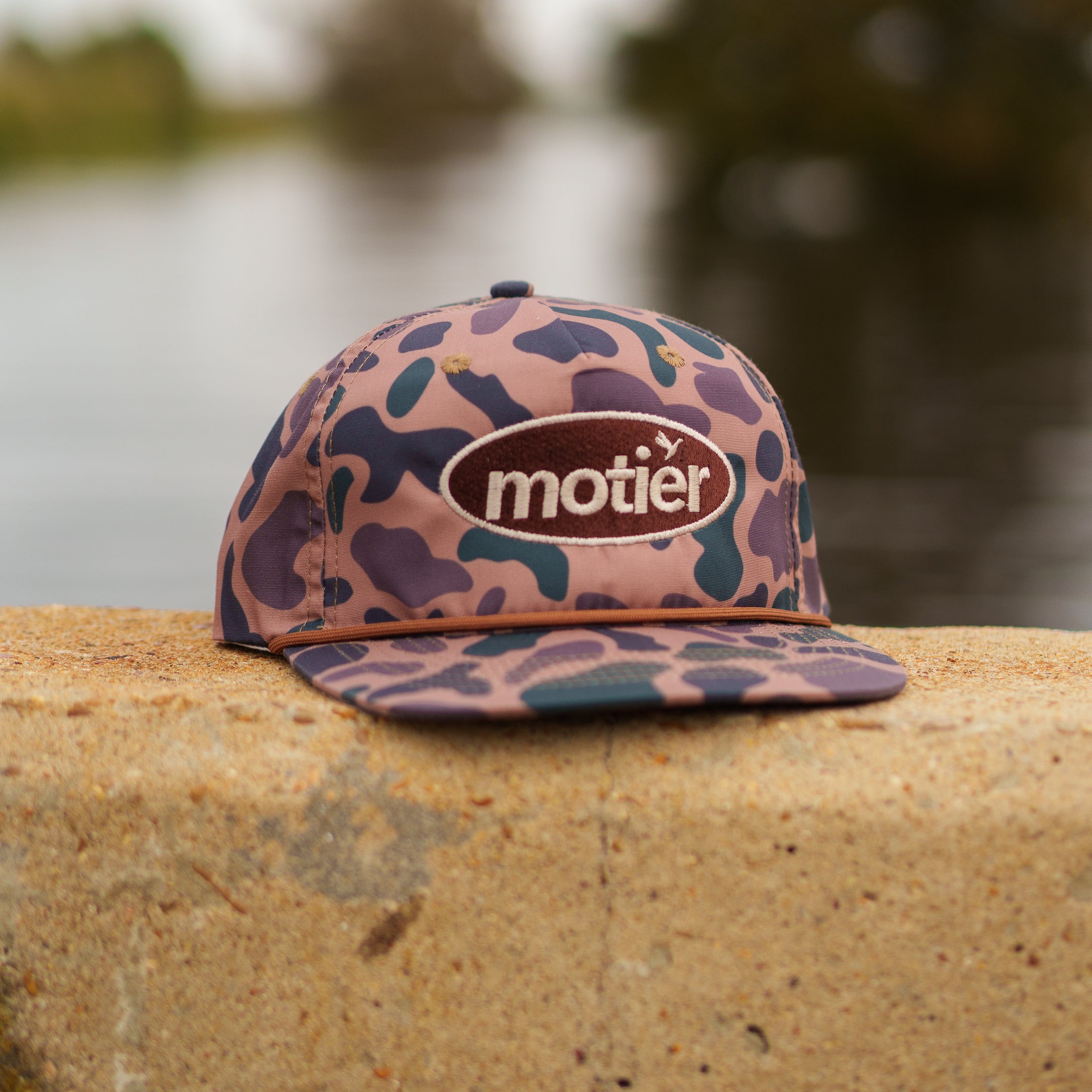 The Outdoors Oval Camo Hat (Timber) - Motier Lafayette 