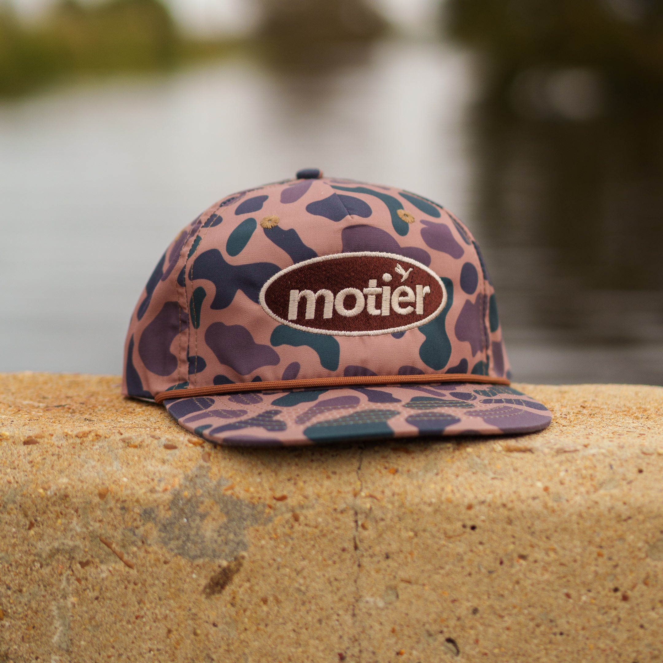The Outdoors Oval Camo Hat (Timber) - Motier Lafayette 