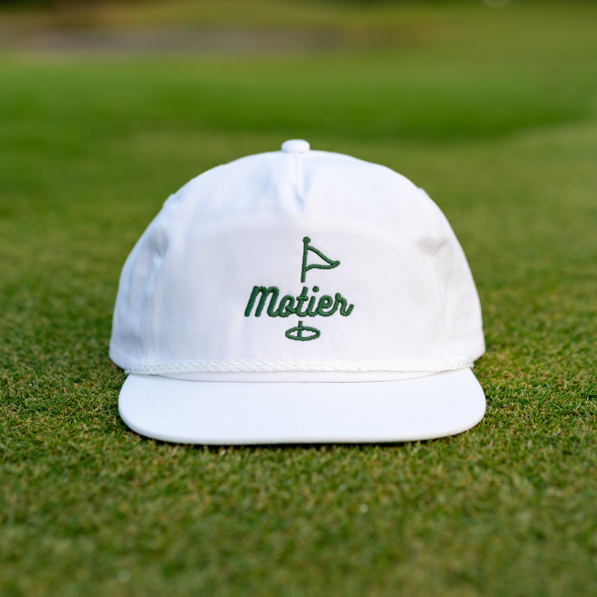 The Pin Roped Strapback (White) - Motier Lafayette 