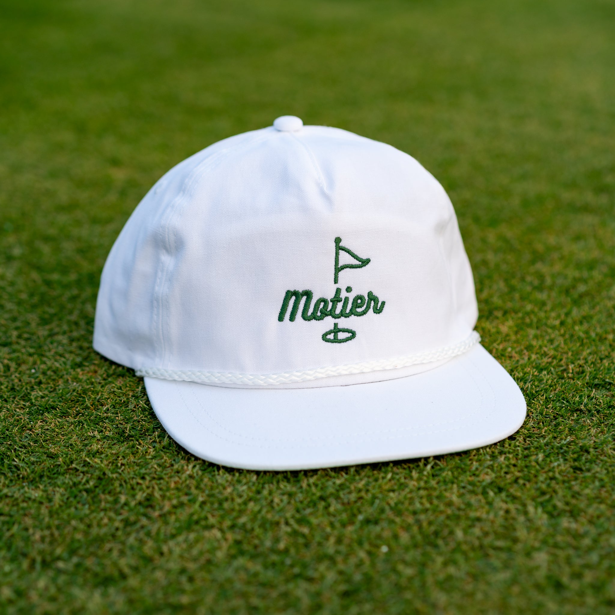 The Pin Roped Strapback (White) - Motier Lafayette 