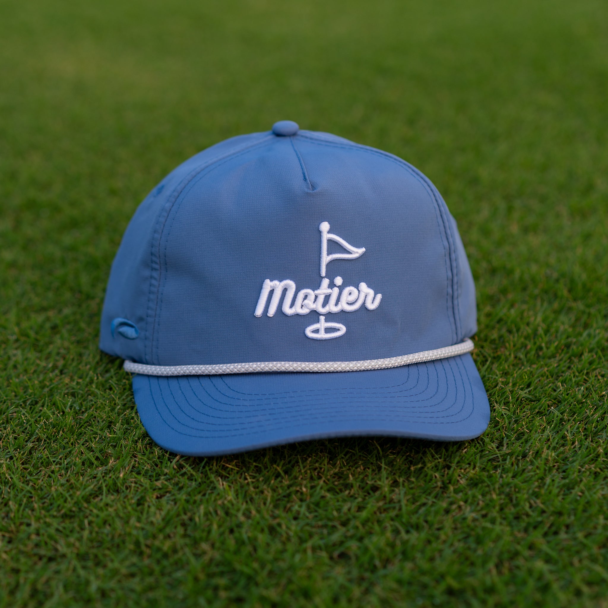 The Pin Roped Performance Snapback (Slate Blue) - Motier Lafayette 
