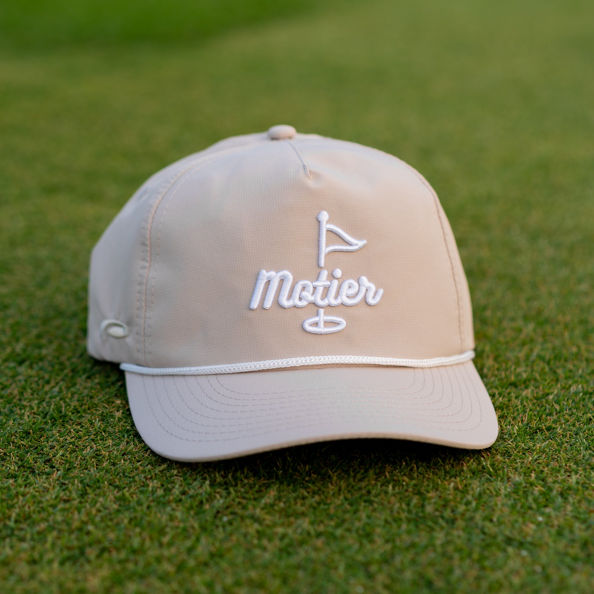 The Pin Roped Performance Snapback (Stone) - Motier Lafayette 