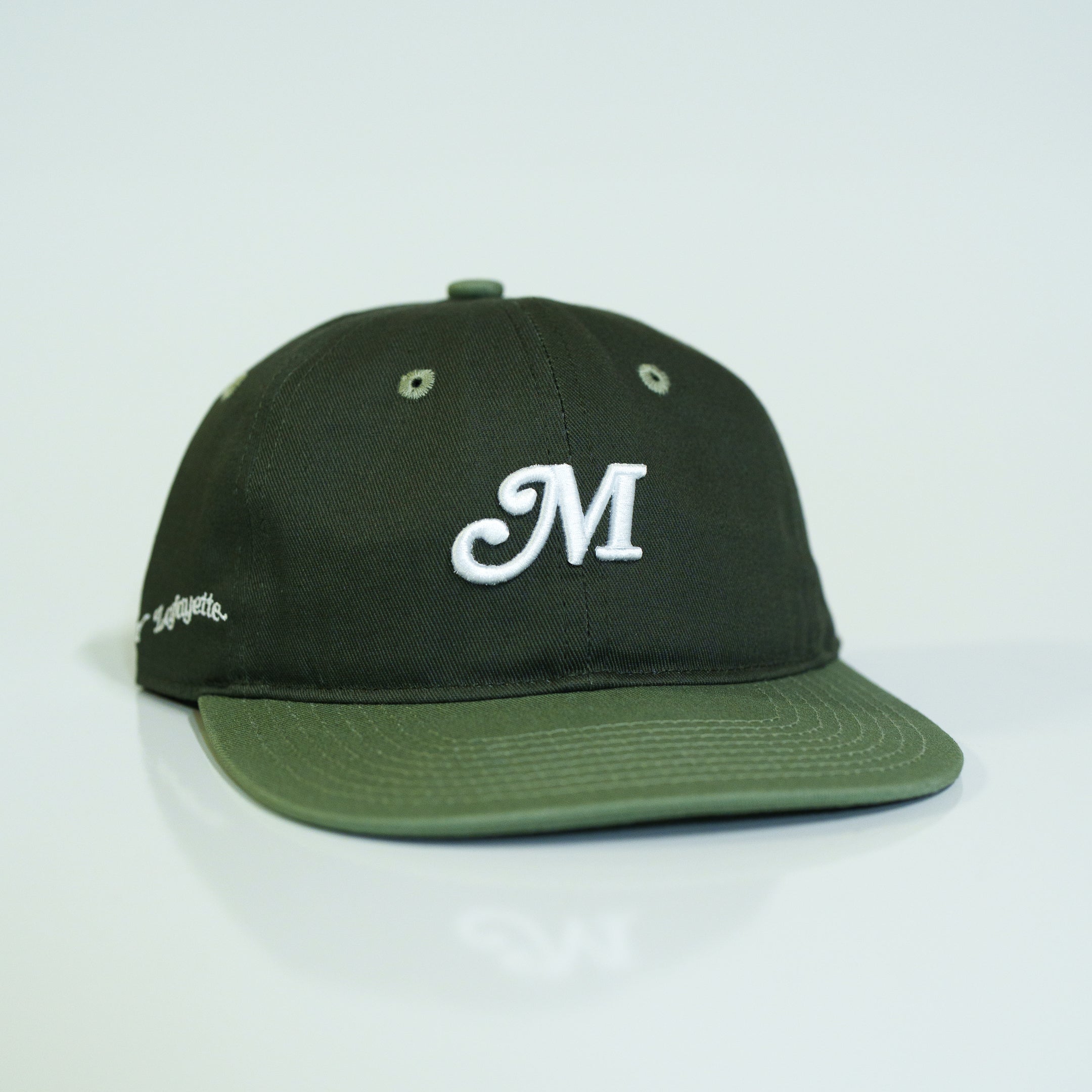 The Two Tone M Script Strapback (Olive/Moss)