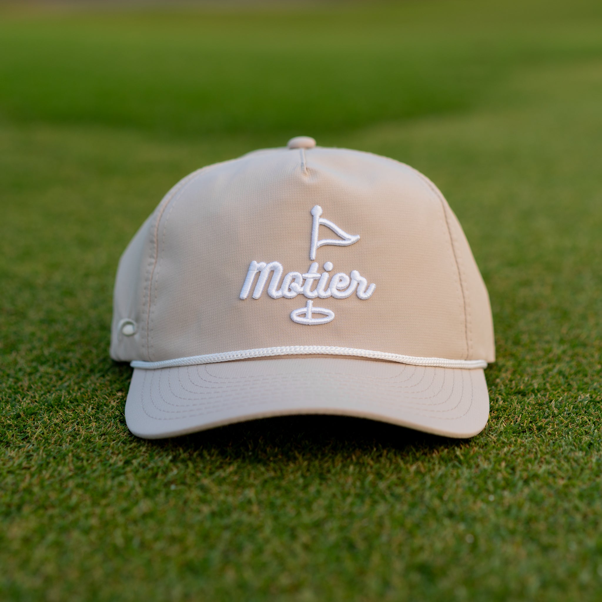 The Pin Roped Performance Snapback (Stone) - Motier Lafayette 