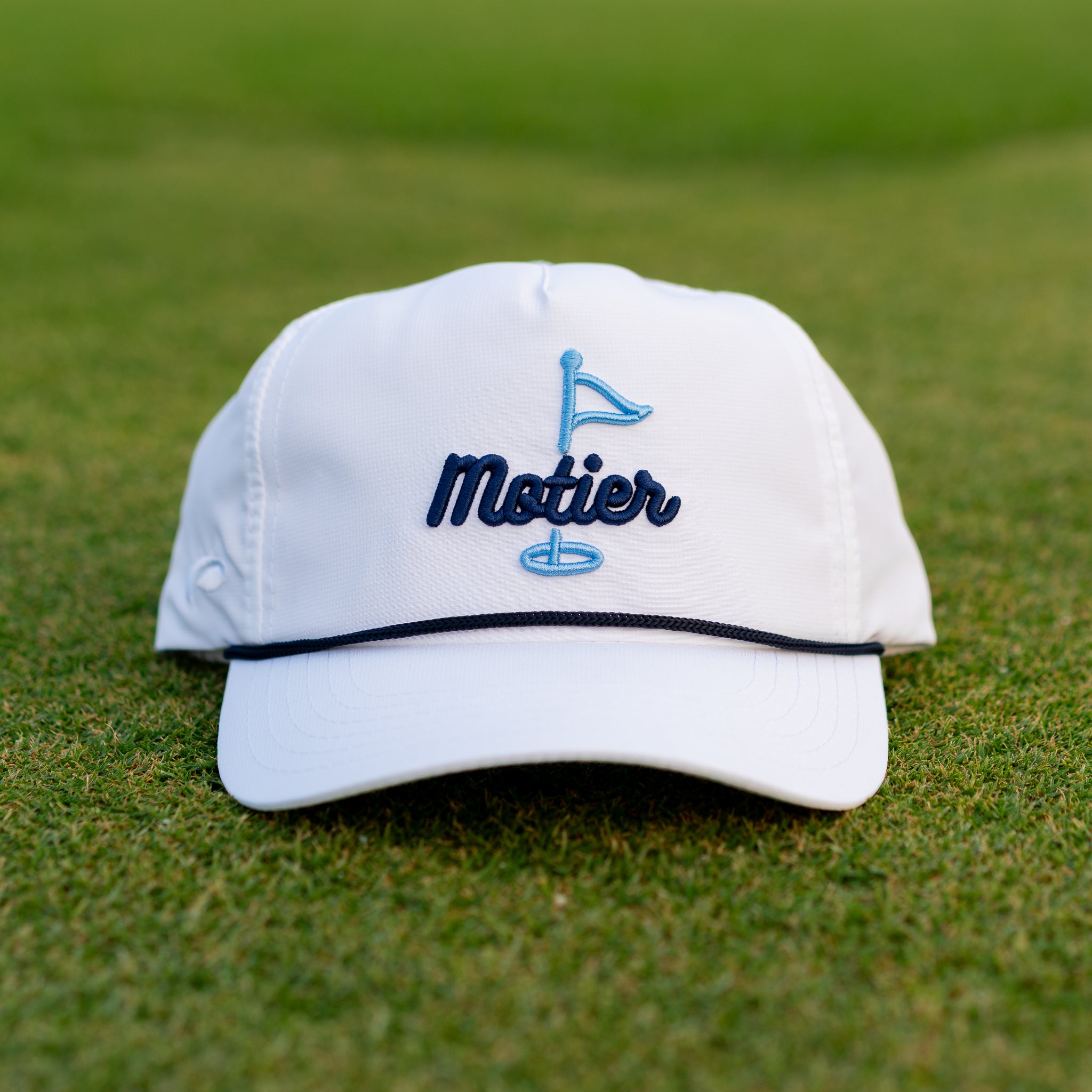 The Pin Roped Performance Snapback (White) - Motier Lafayette 