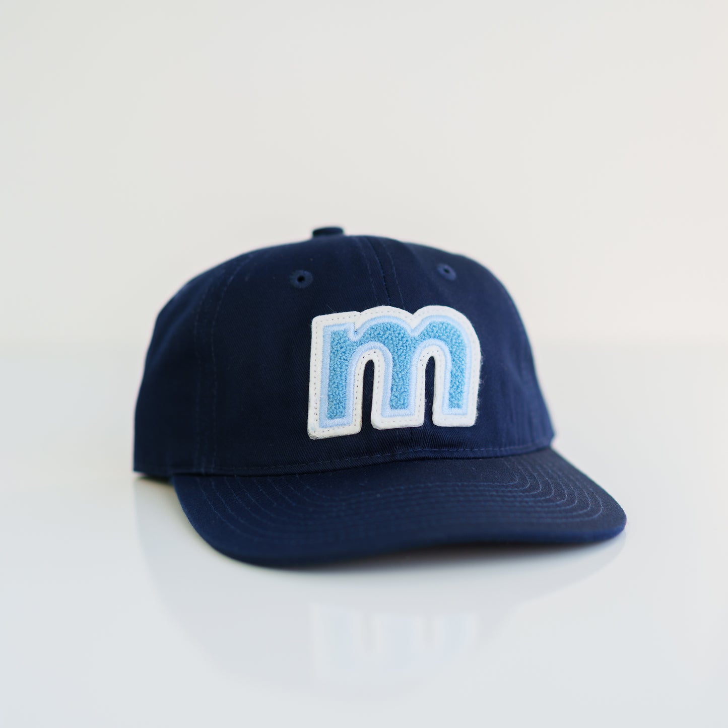 The Chenille Patch Strapback (Navy/Baby Blue) - Motier Lafayette 