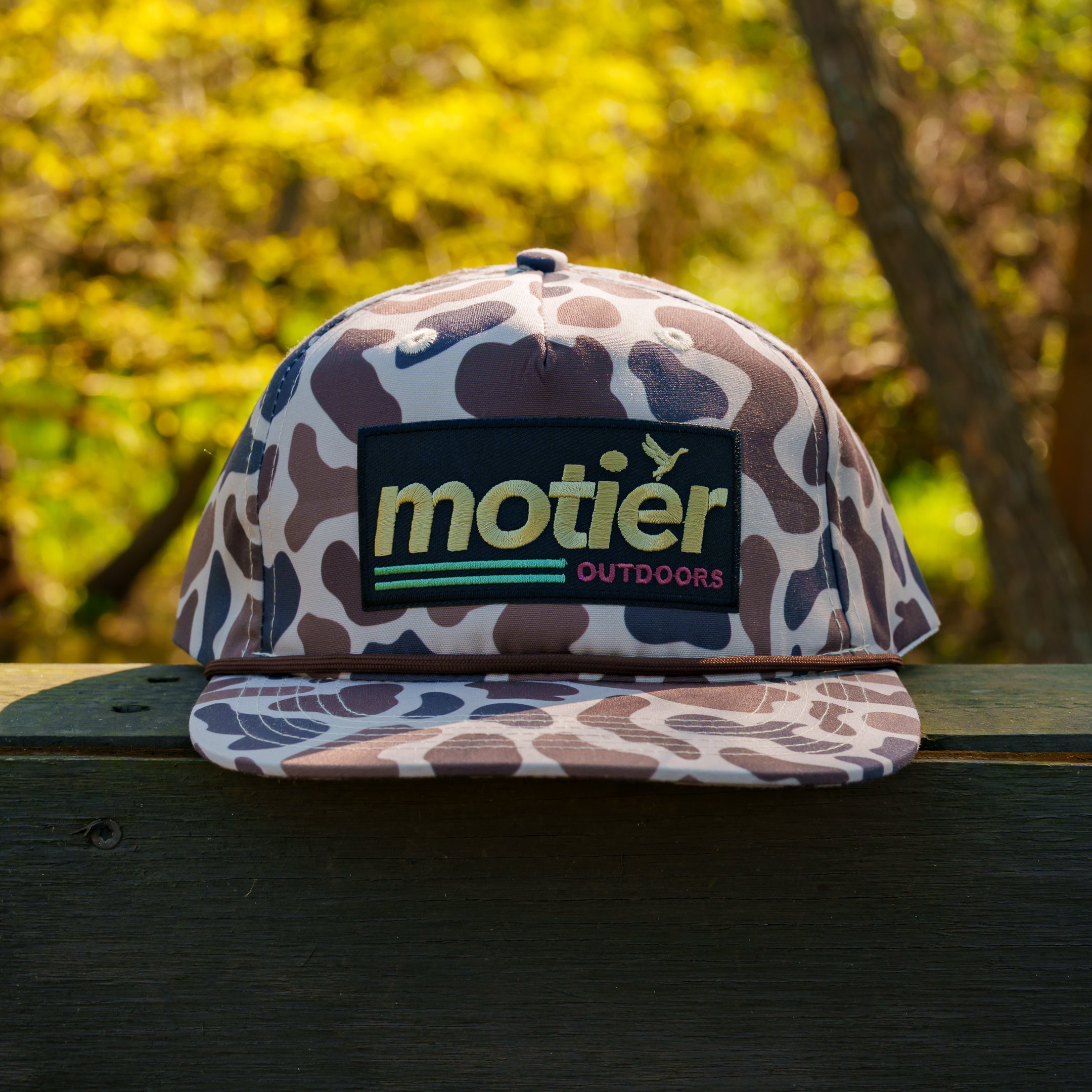 The Youth Outdoors Camo Patch Hat (Brown Marsh)