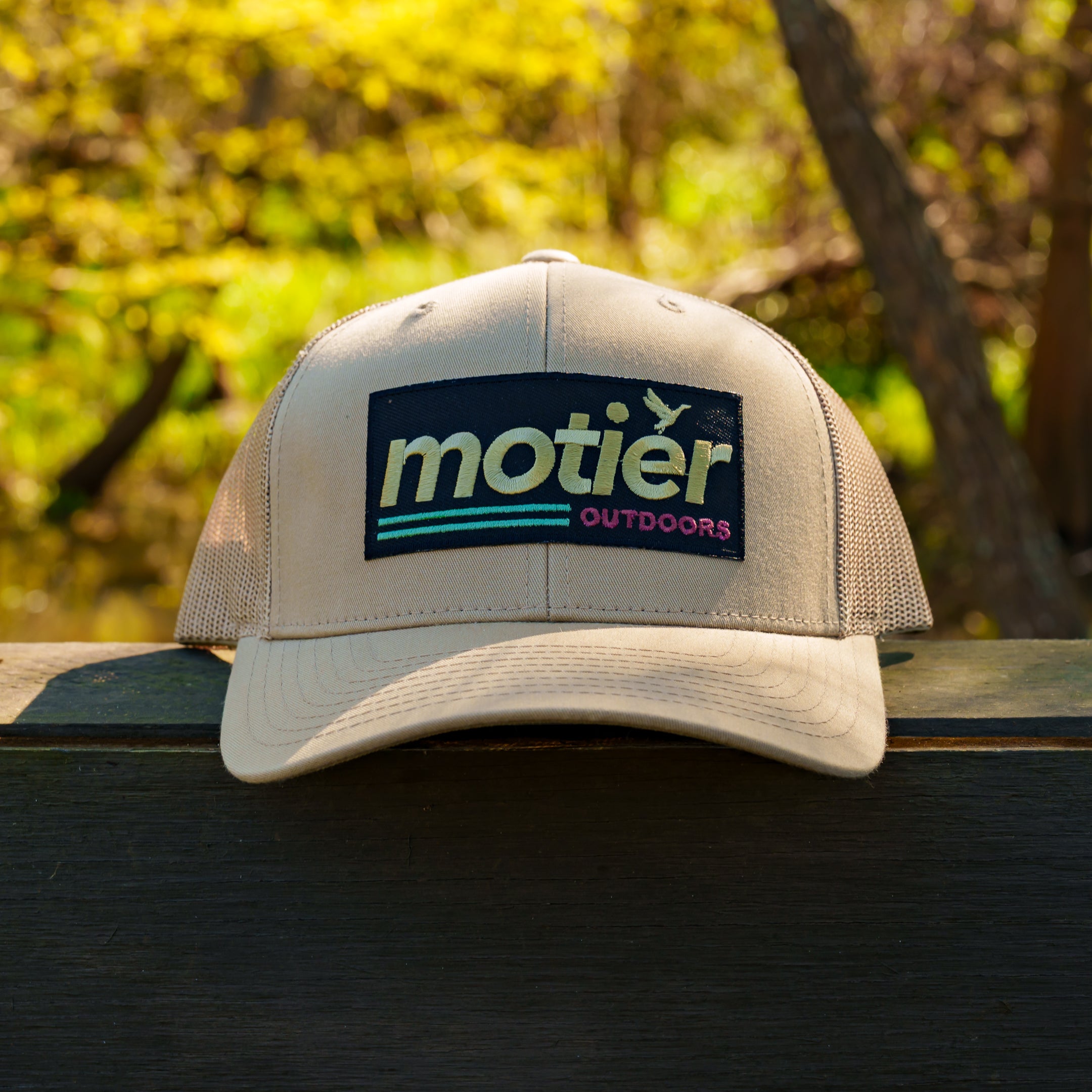 The Outdoors Mesh Back Patch Hat (Tan)