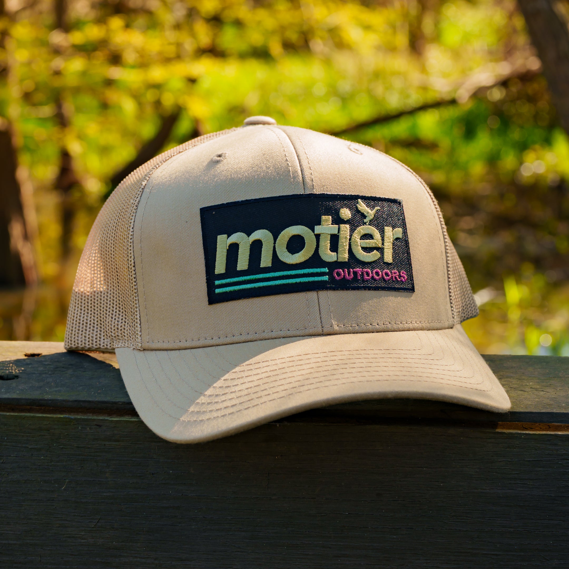 The Outdoors Mesh Back Patch Hat (Tan)