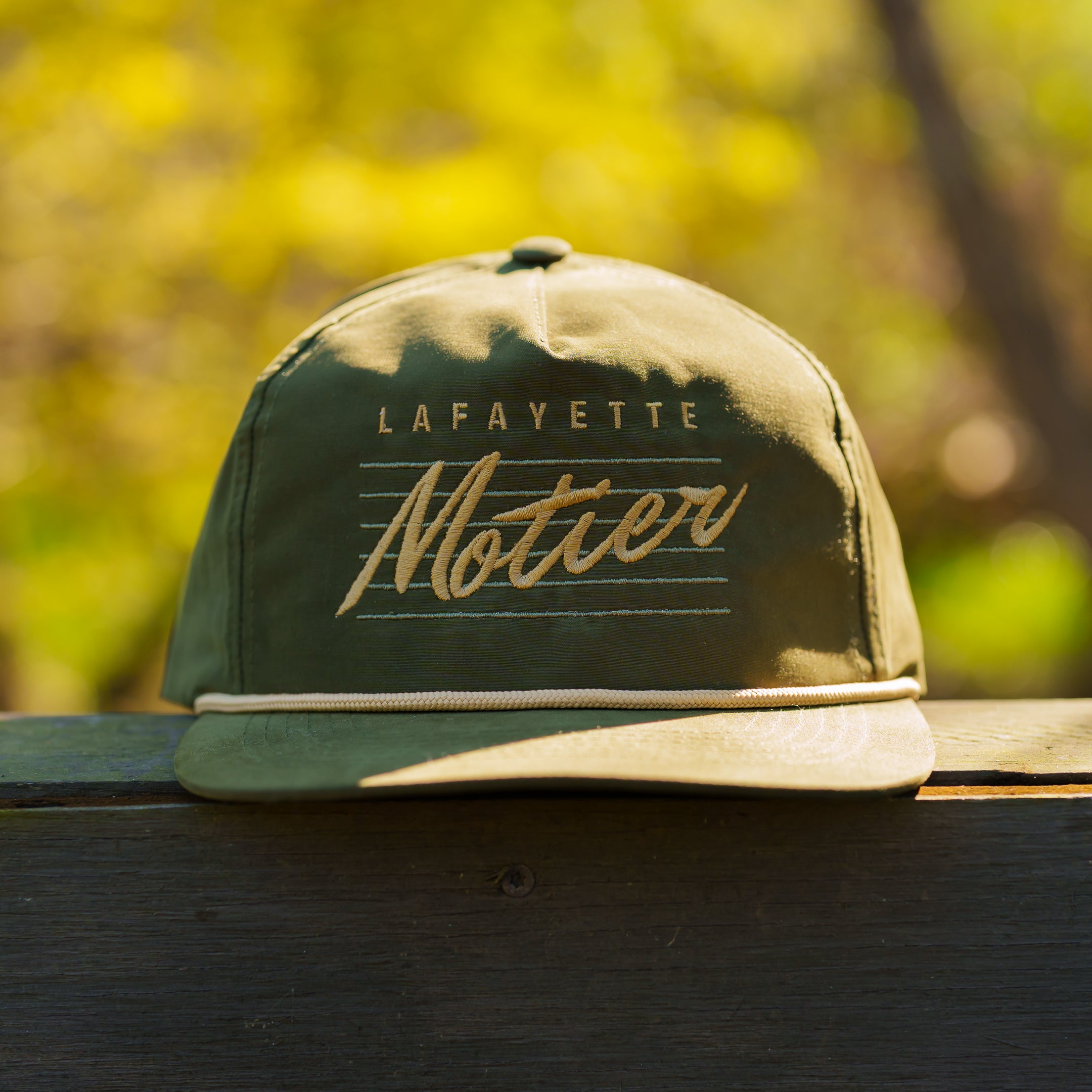 The Outdoors Retro Roped Snapback (Olive)