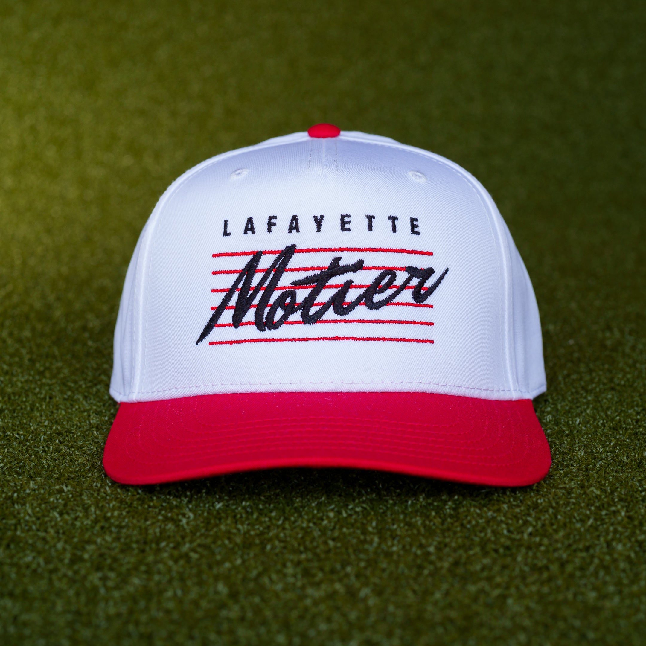 Retro Lafayette Snapback (White/Red) - Motier Lafayette 