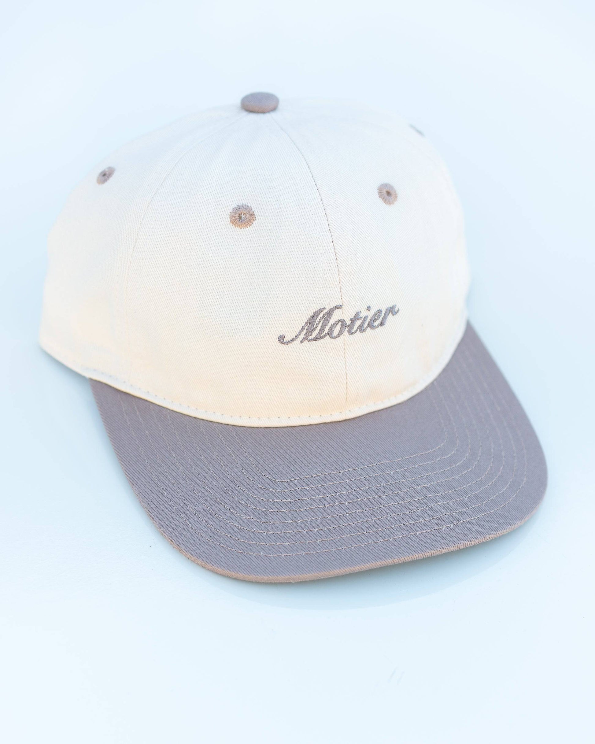 Two-Tone Script 6-Panel (Lt. Tan/Lt.Brown) - Motier Lafayette 