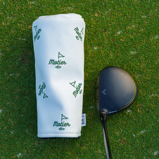 The Motier Pin Barrel Fairway Wood Headcover (White)