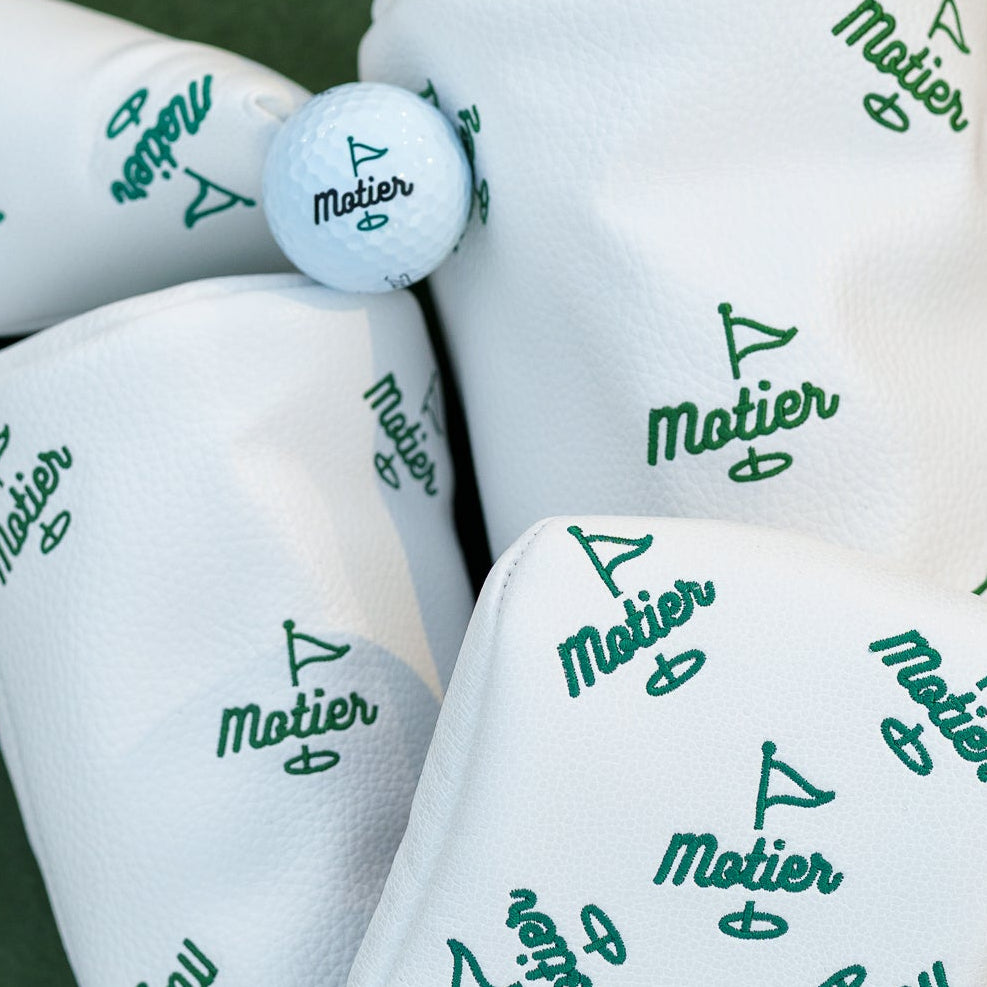 The Motier Pin Barrel Headcover White Combo Pack (3 for 1) - Motier Lafayette 