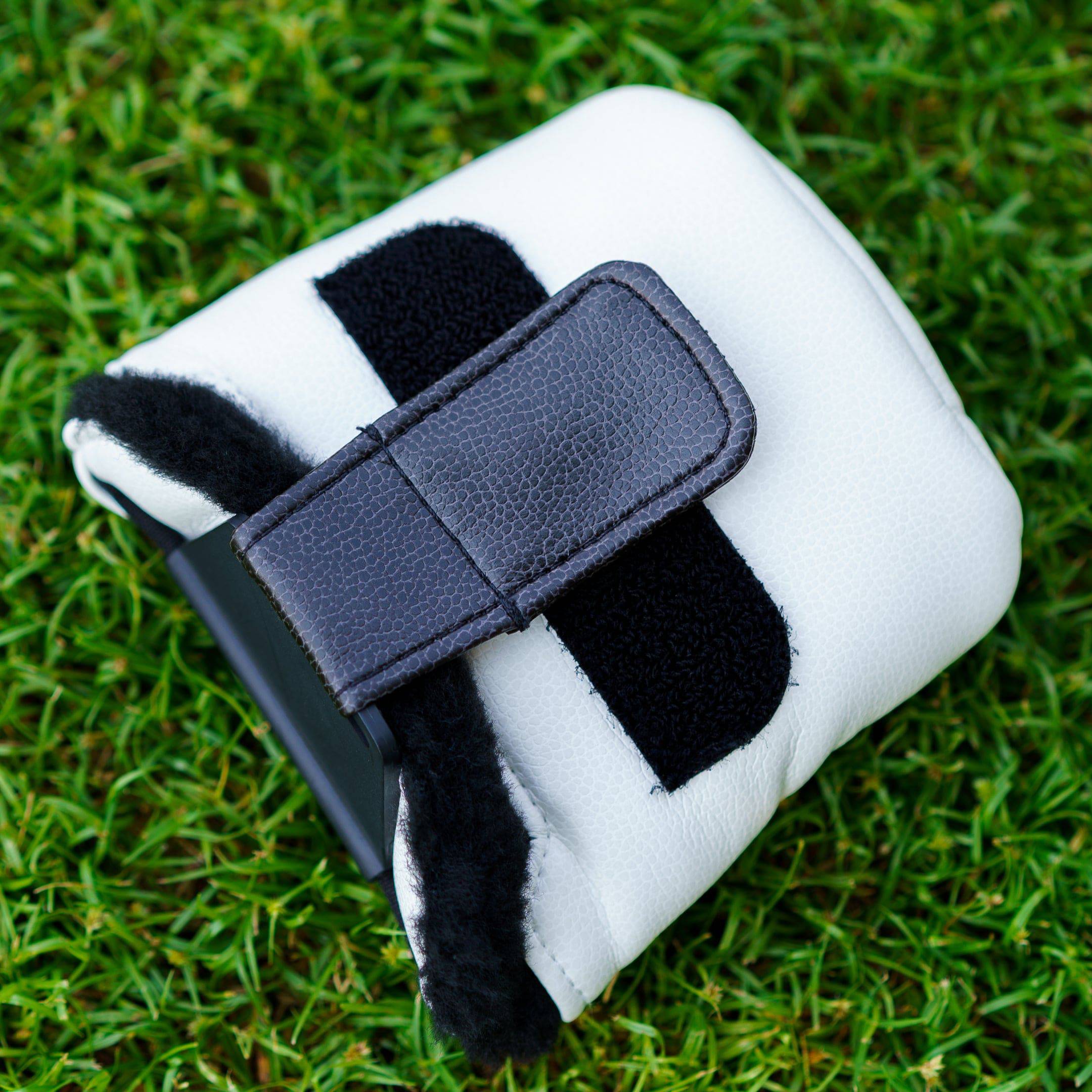 Motier Script Mallet Putter Headcover (White) - Motier Lafayette 