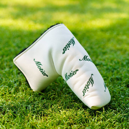 Motier Script Blade Putter Headcover (White)