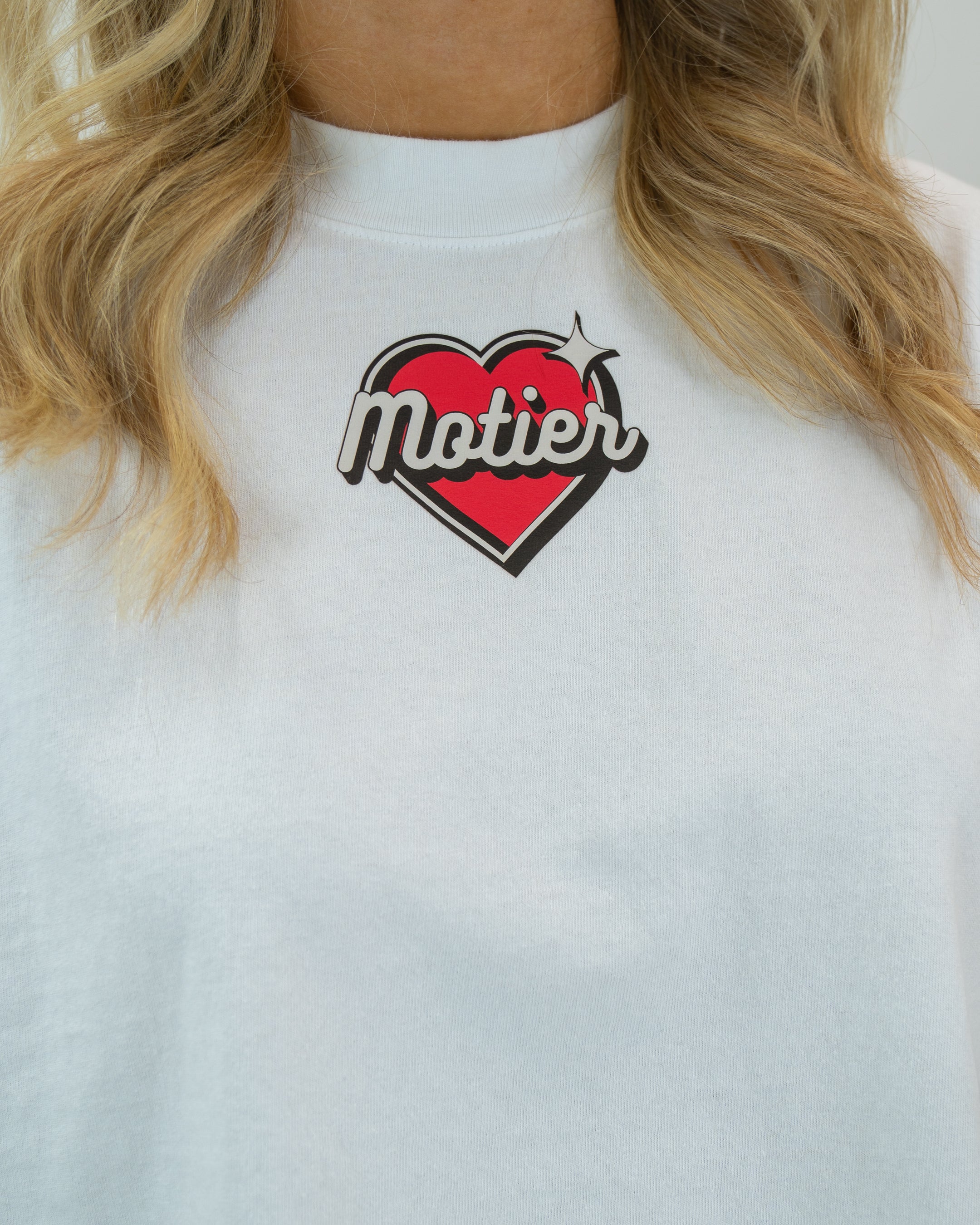The Blush Oversized Luxe Crop (White) - Motier Lafayette 