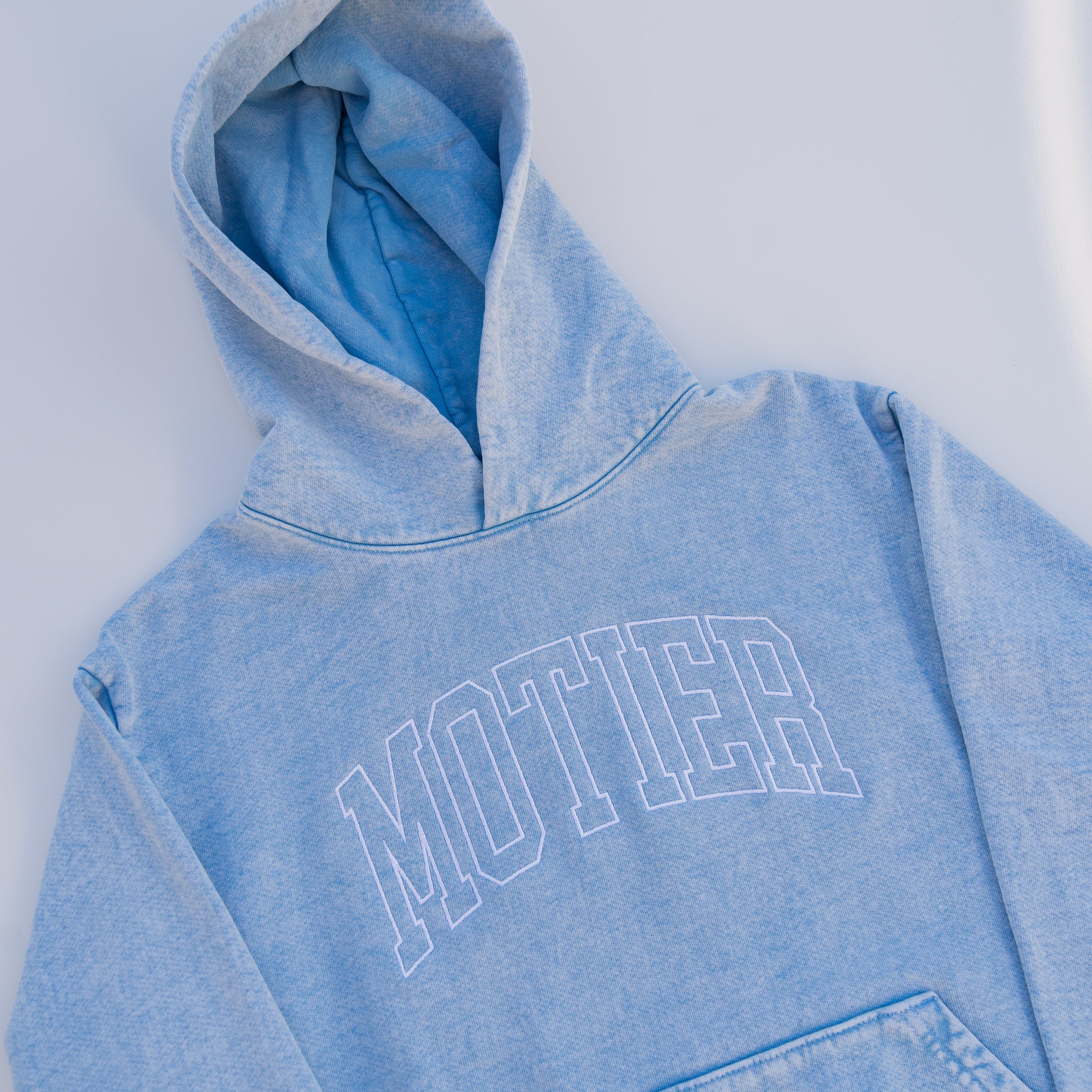 The Heritage Mineral Washed Luxe Hoodie (Arctic Blue) - Motier Lafayette 