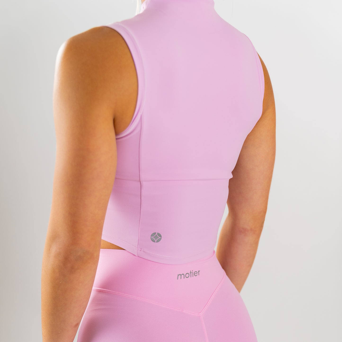 High Collar Elevate Tank (Pink) - Motier Lafayette 