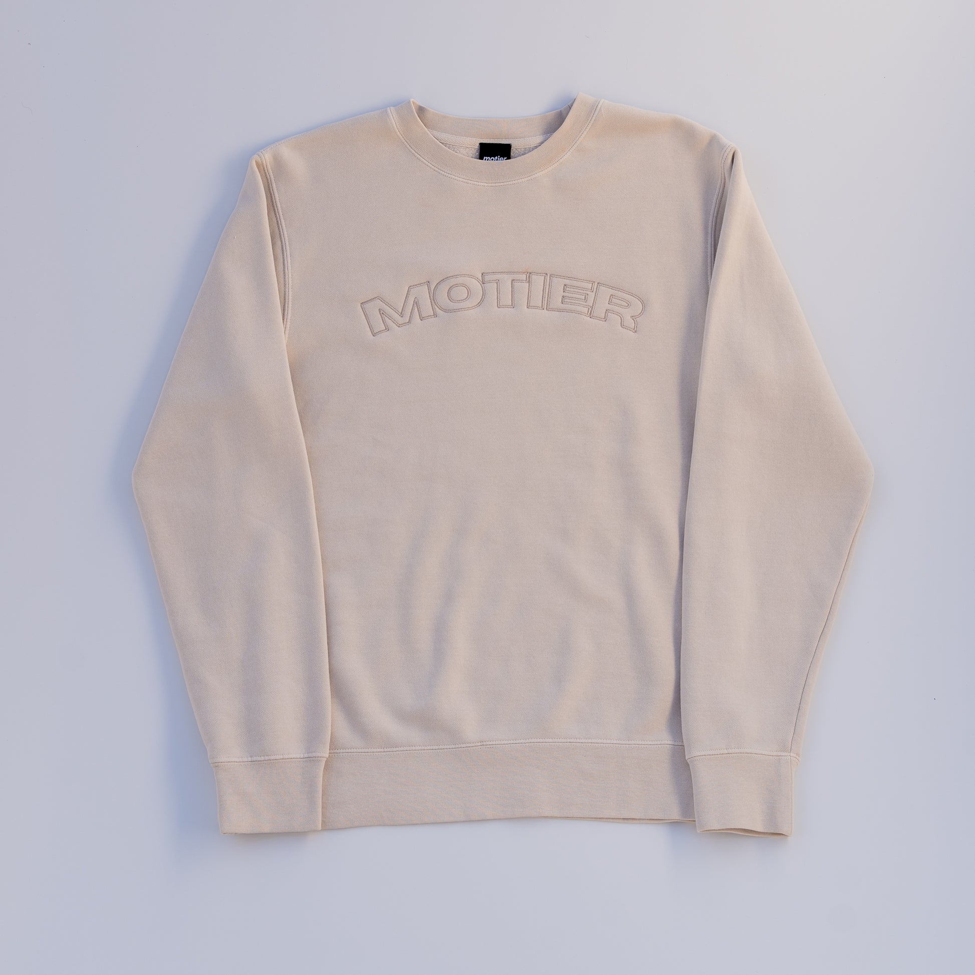 The Horizon Pigment Dyed Crewneck (Sand) - Motier Lafayette 
