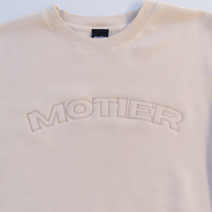 The Horizon Pigment Dyed Crewneck (Sand) - Motier Lafayette 