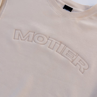The Horizon Pigment Dyed Crewneck (Sand) - Motier Lafayette 