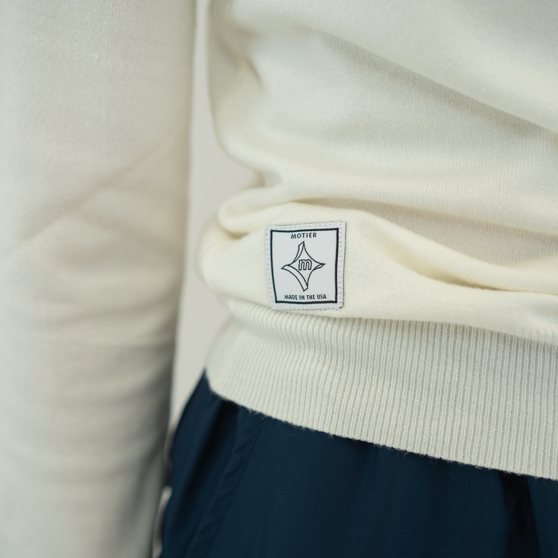 The Motier Women's L/S Mock Sweater (Ivory) - Motier Lafayette 