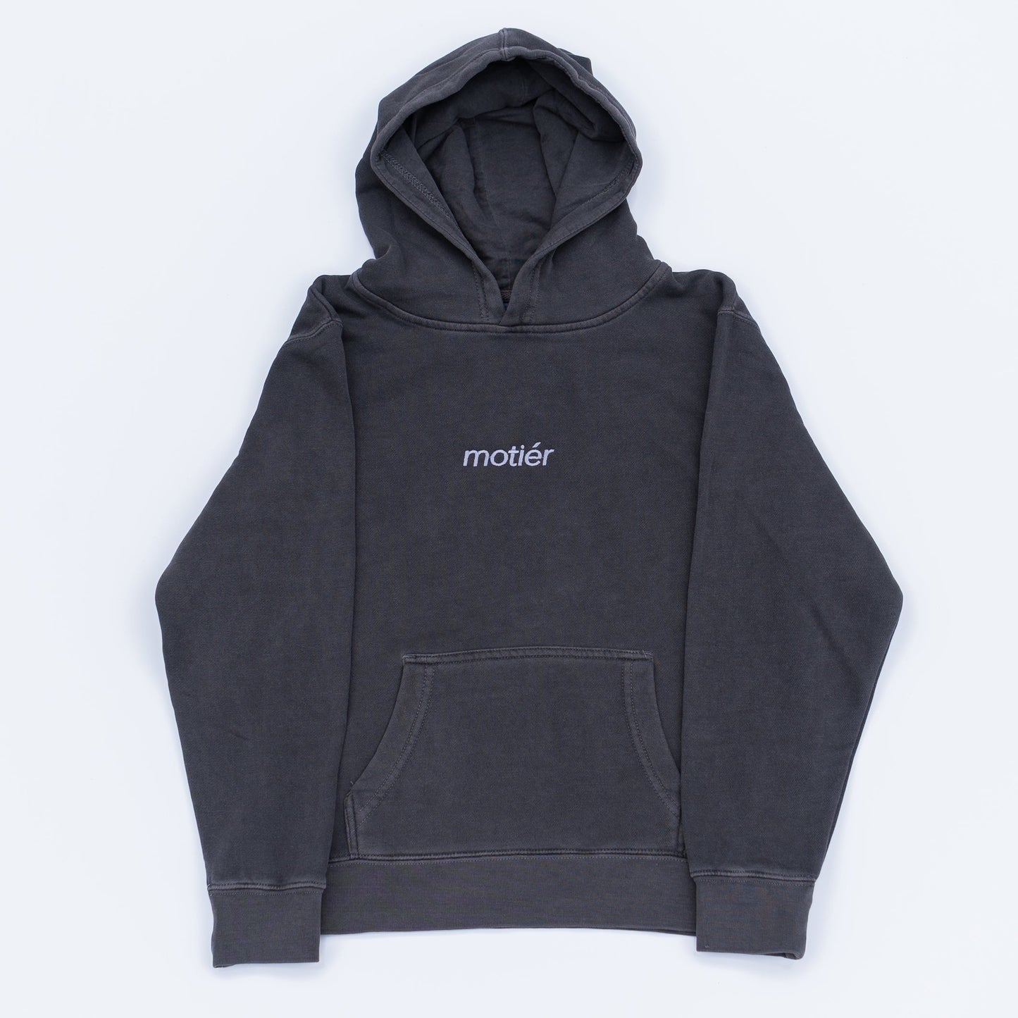 The Motier Youth Classic Embroidery Hoodie (Charcoal)