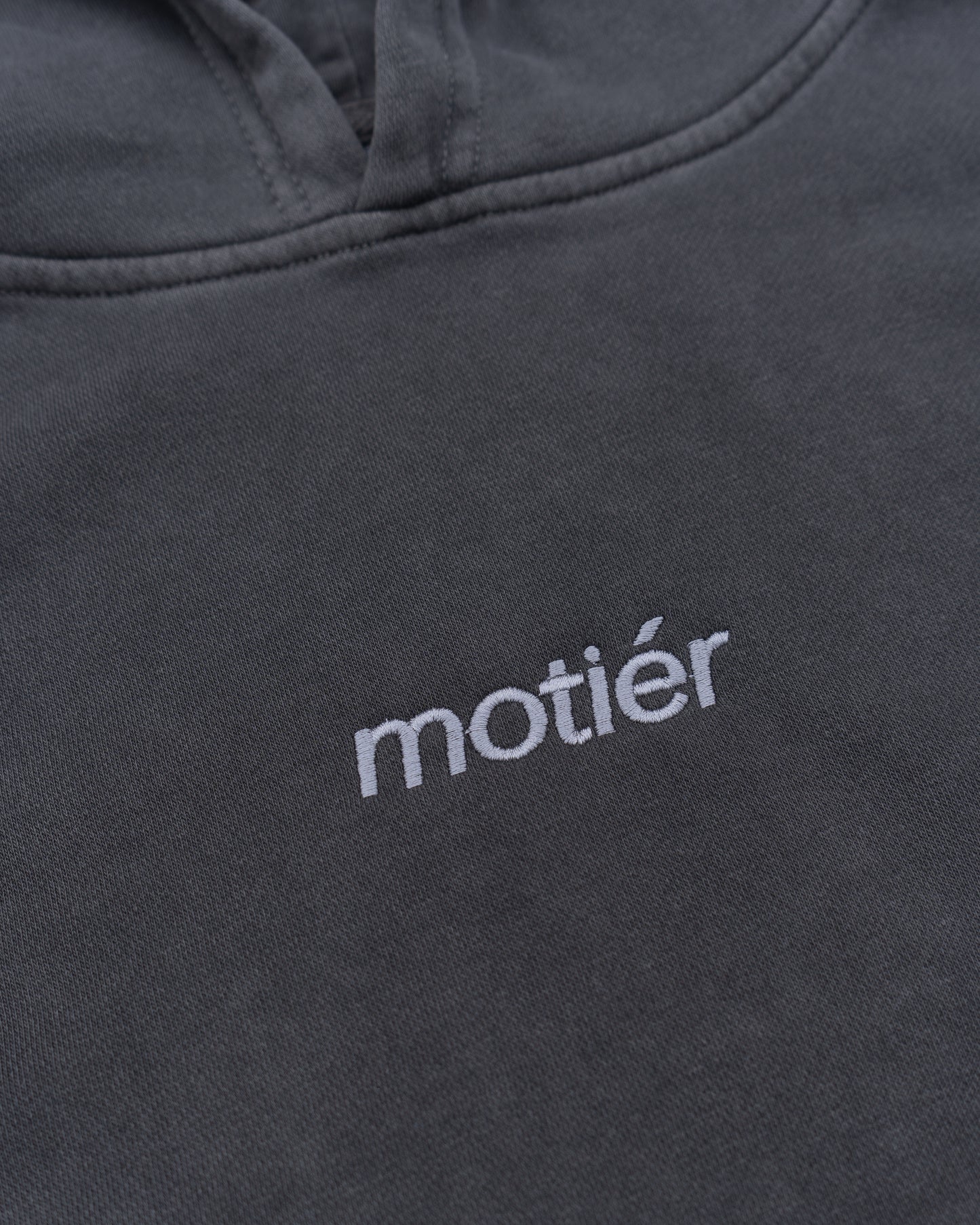 The Motier Youth Classic Embroidery Hoodie (Charcoal)
