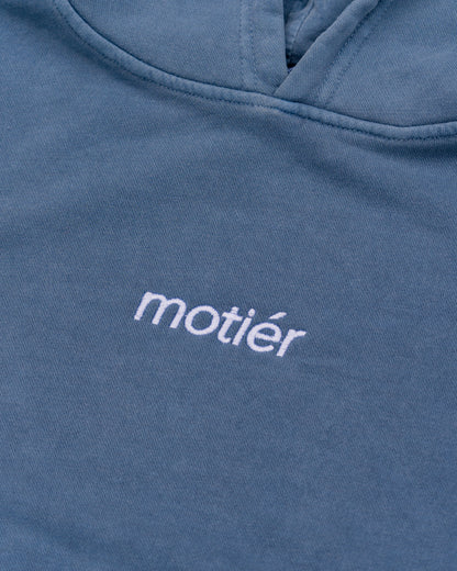 The Motier Youth Classic Embroidery Hoodie (Slate Blue)