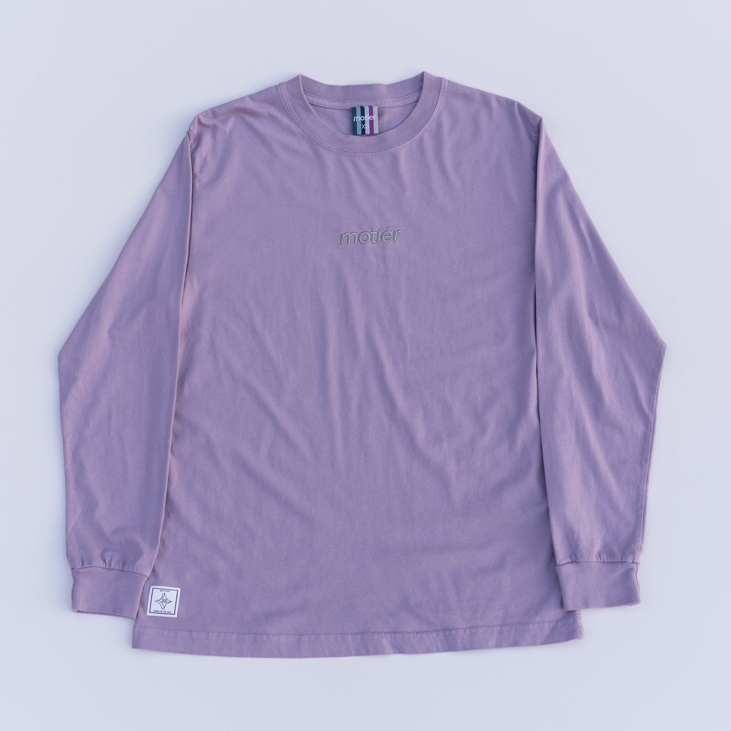 The Classic Logo Embroidery L/S Luxe Tee (Lavender Aura)