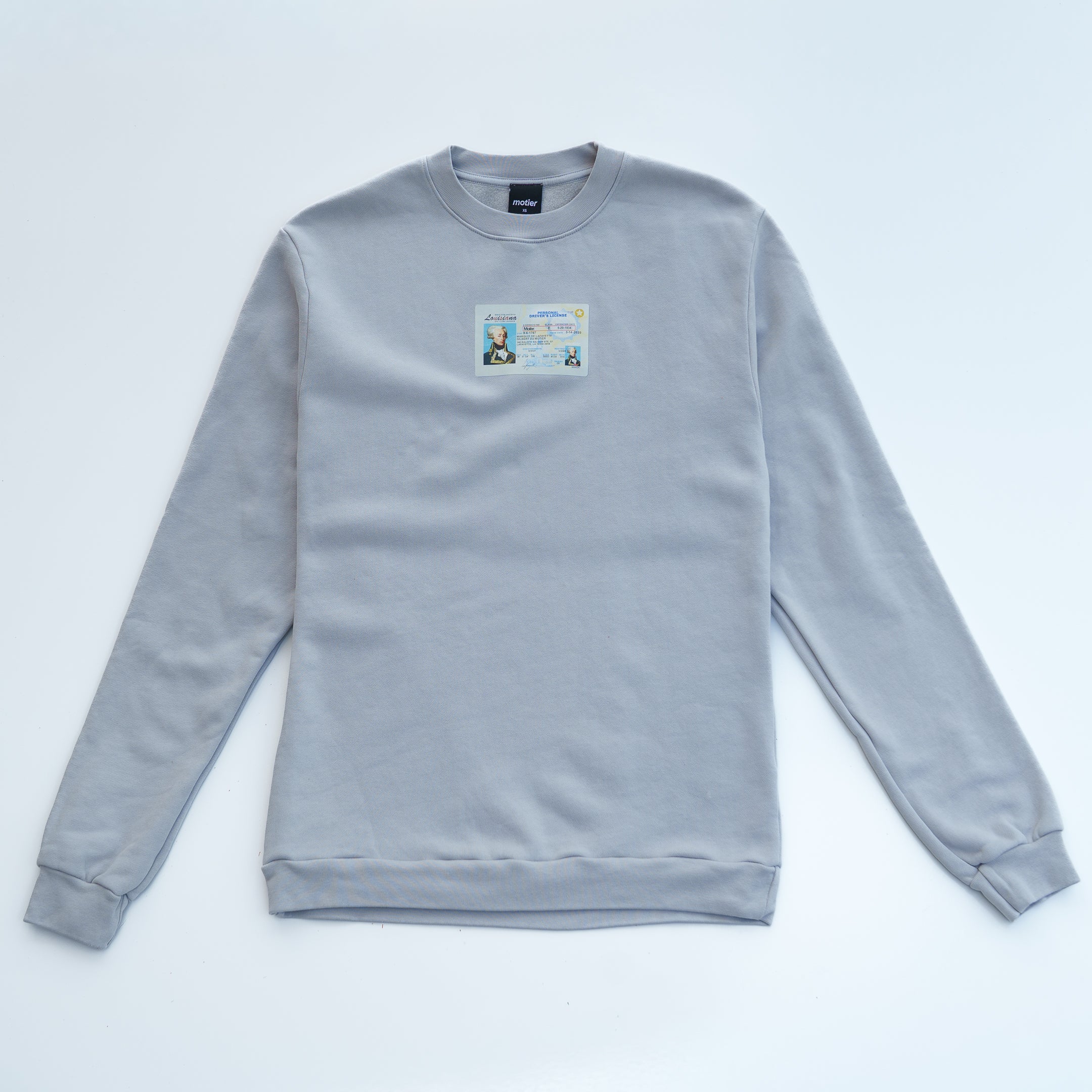 The Marquis License Luxe Crewneck (Harbor Mist) - Motier Lafayette 