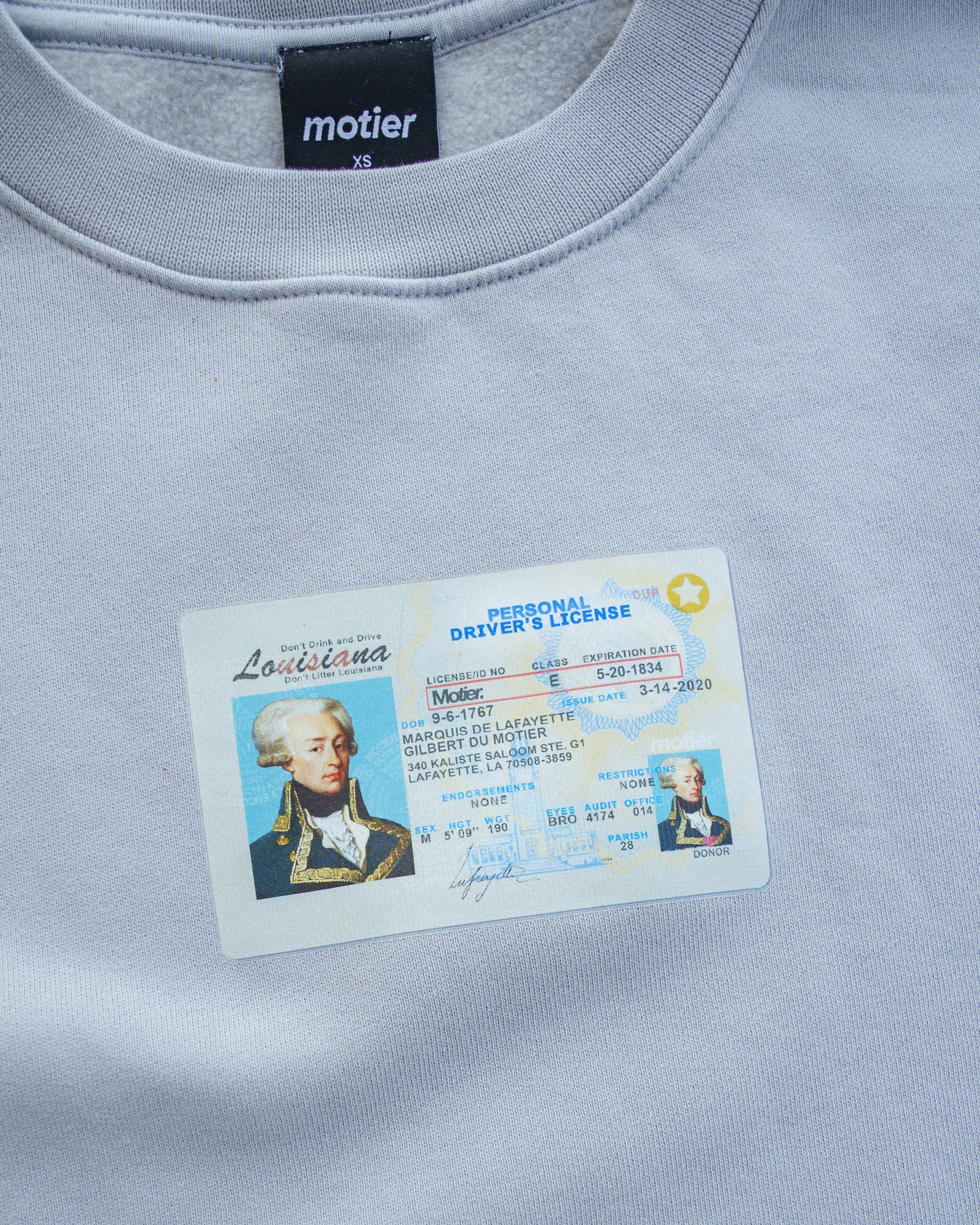 The Marquis License Luxe Crewneck (Harbor Mist) - Motier Lafayette 
