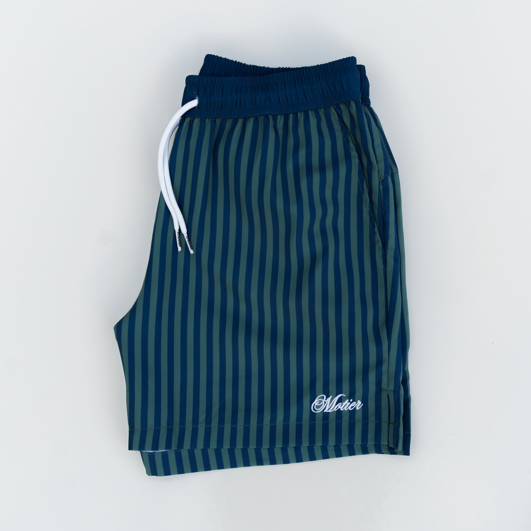 The Youth Striped Lineage Boardshorts (Navy/Pine)