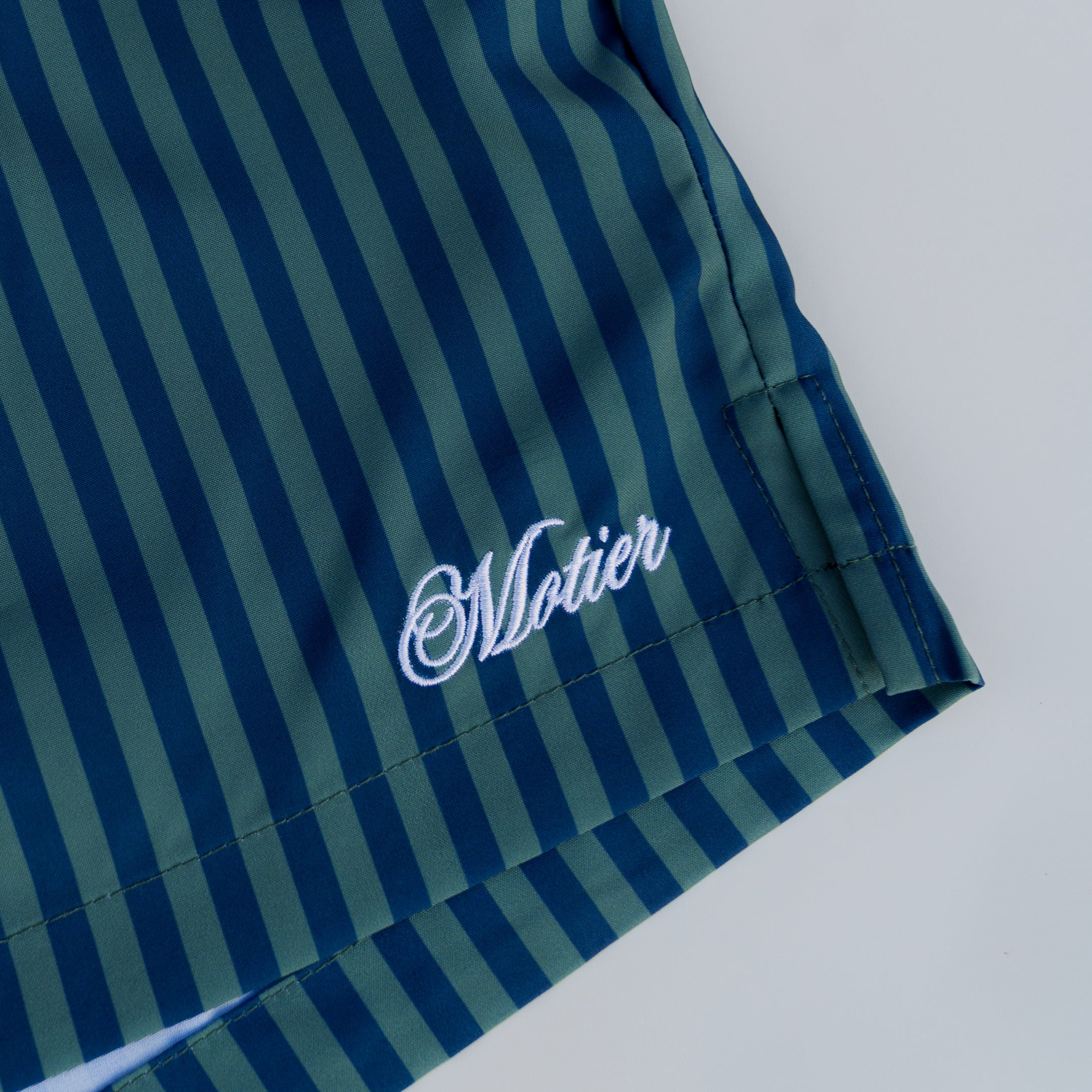 The Striped Lineage Boardshorts (Navy/Pine)