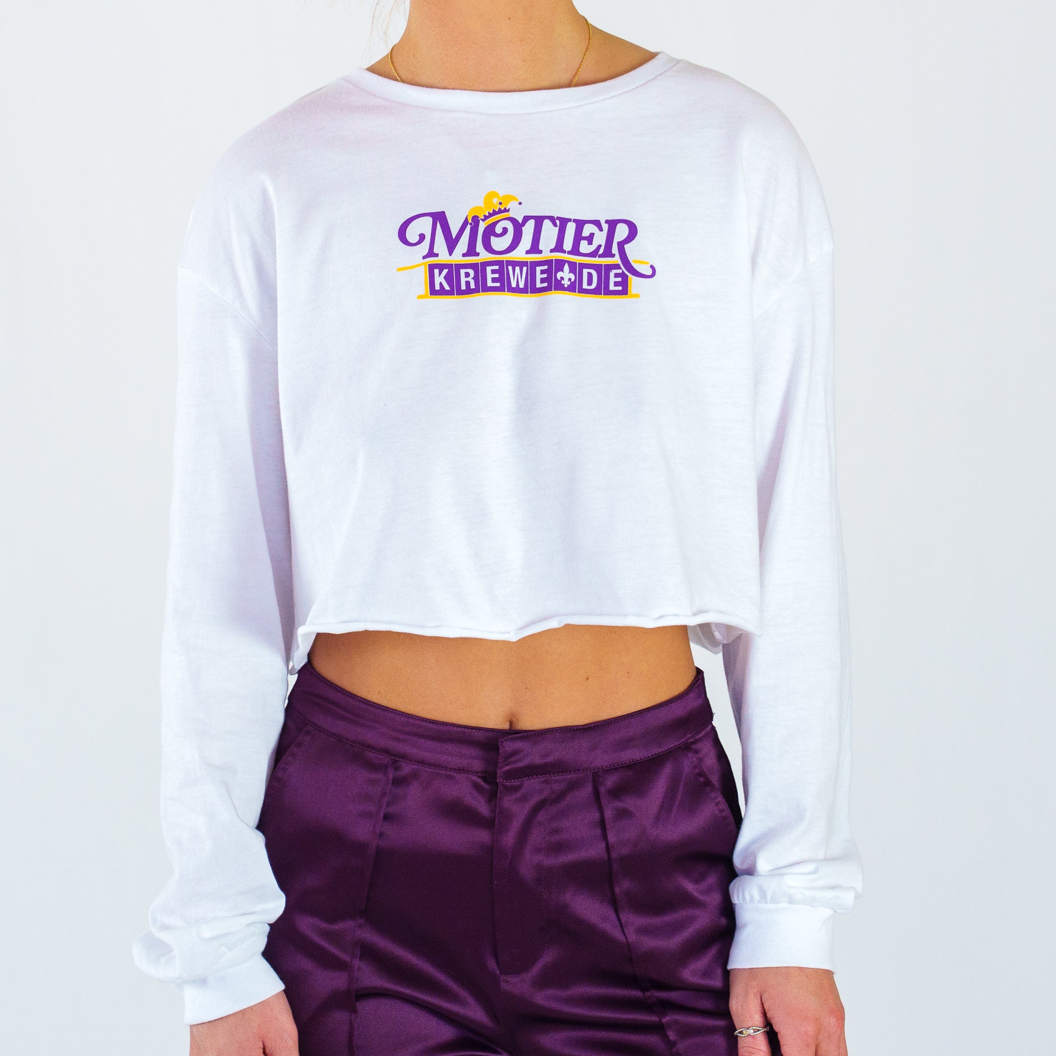 The Masquerade L/S Crop (White)
