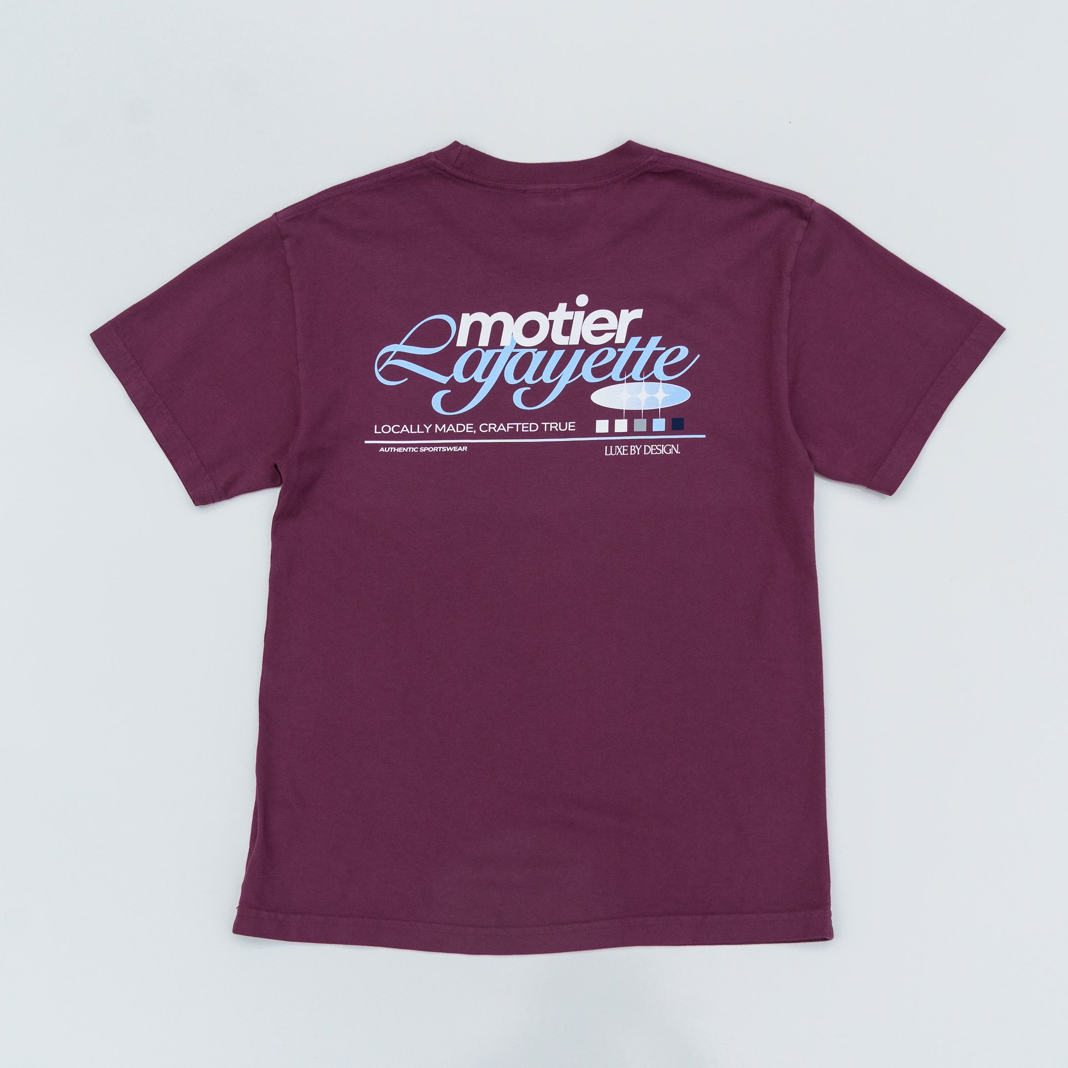 The Motier Luxe by Design Signature Luxe Tee (Plum Wine) - Motier Lafayette 