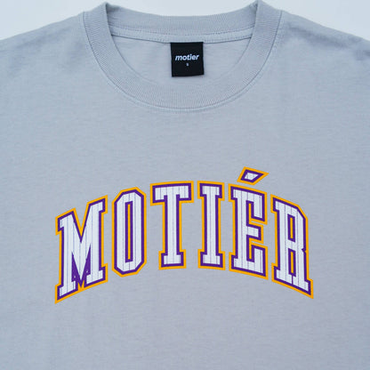 The Pinstripe University Luxe Tee (Lt. Grey)
