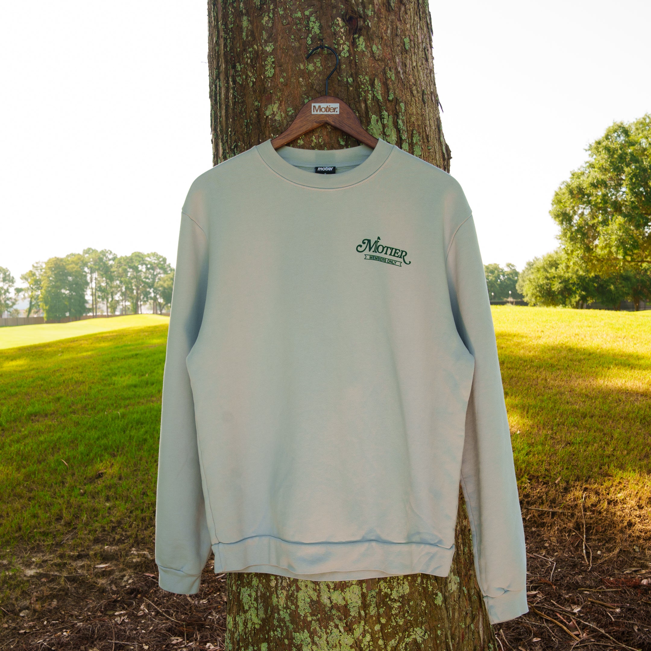 The Member's Only Luxe Crewneck (Harbor Mist)