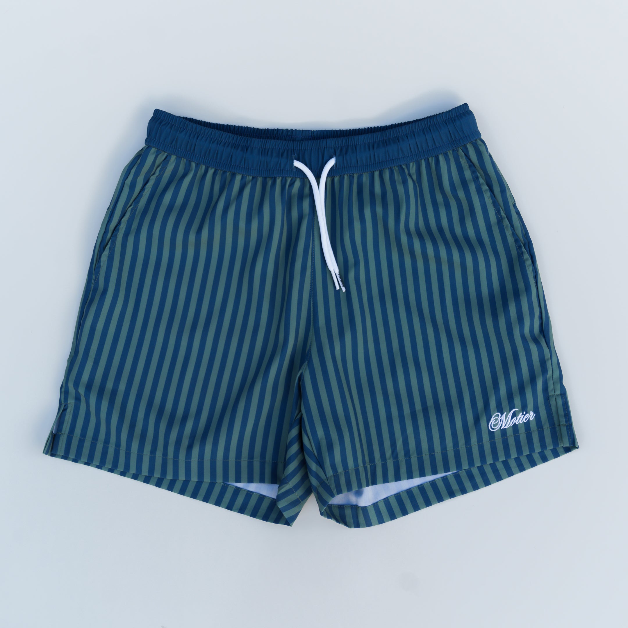 The Youth Striped Lineage Boardshorts (Navy/Pine)