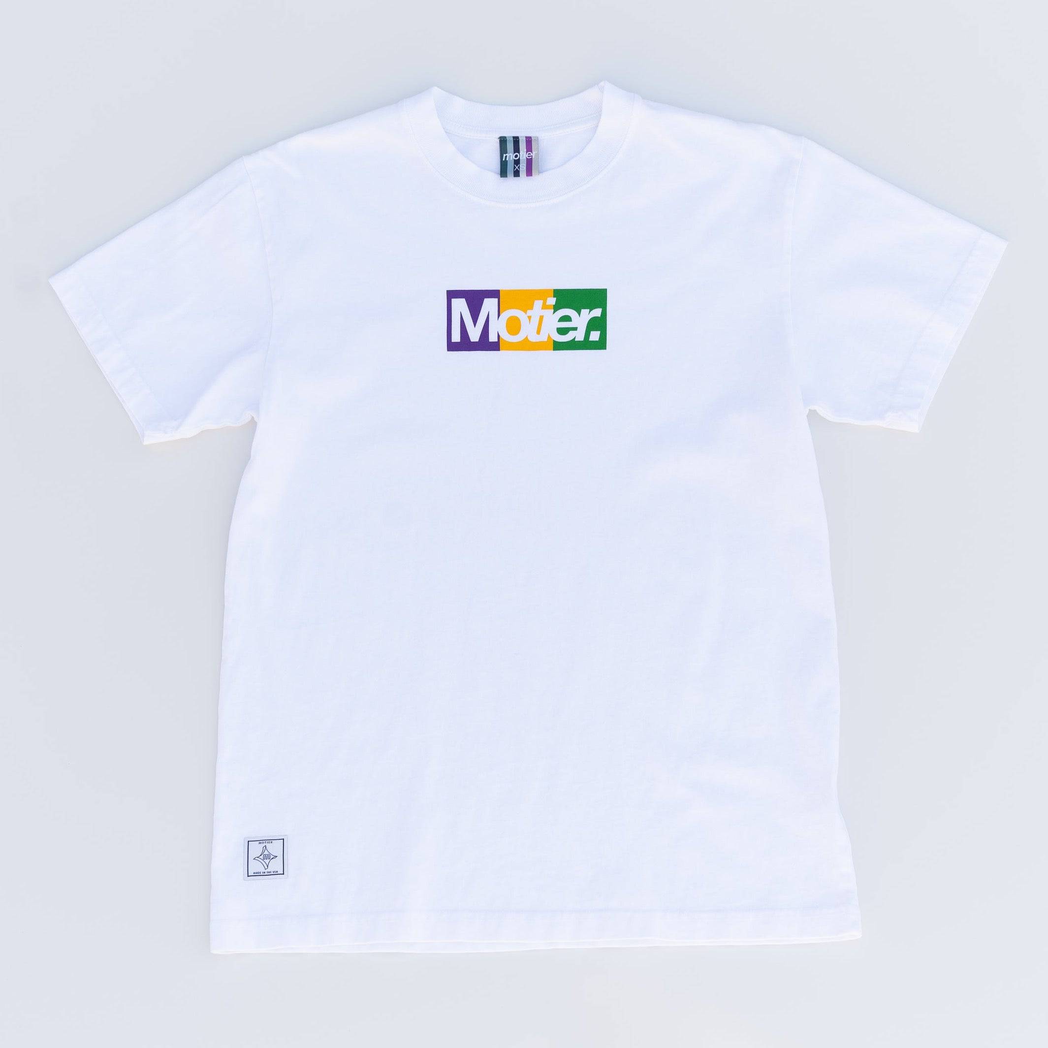 The Krewe De Motier Box Luxe Tee (White) - Motier Lafayette 