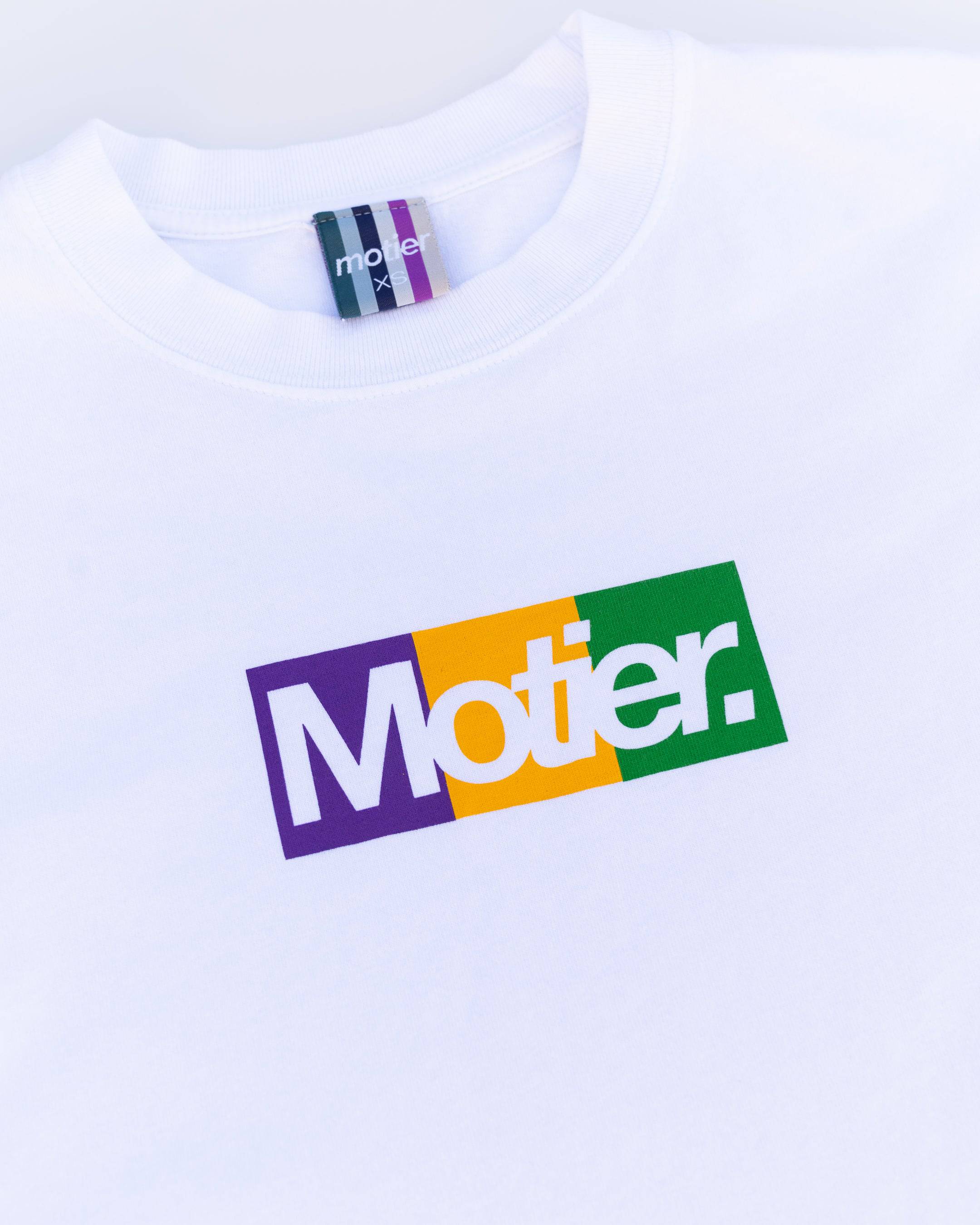 The Krewe De Motier Box Luxe Tee (White) - Motier Lafayette 