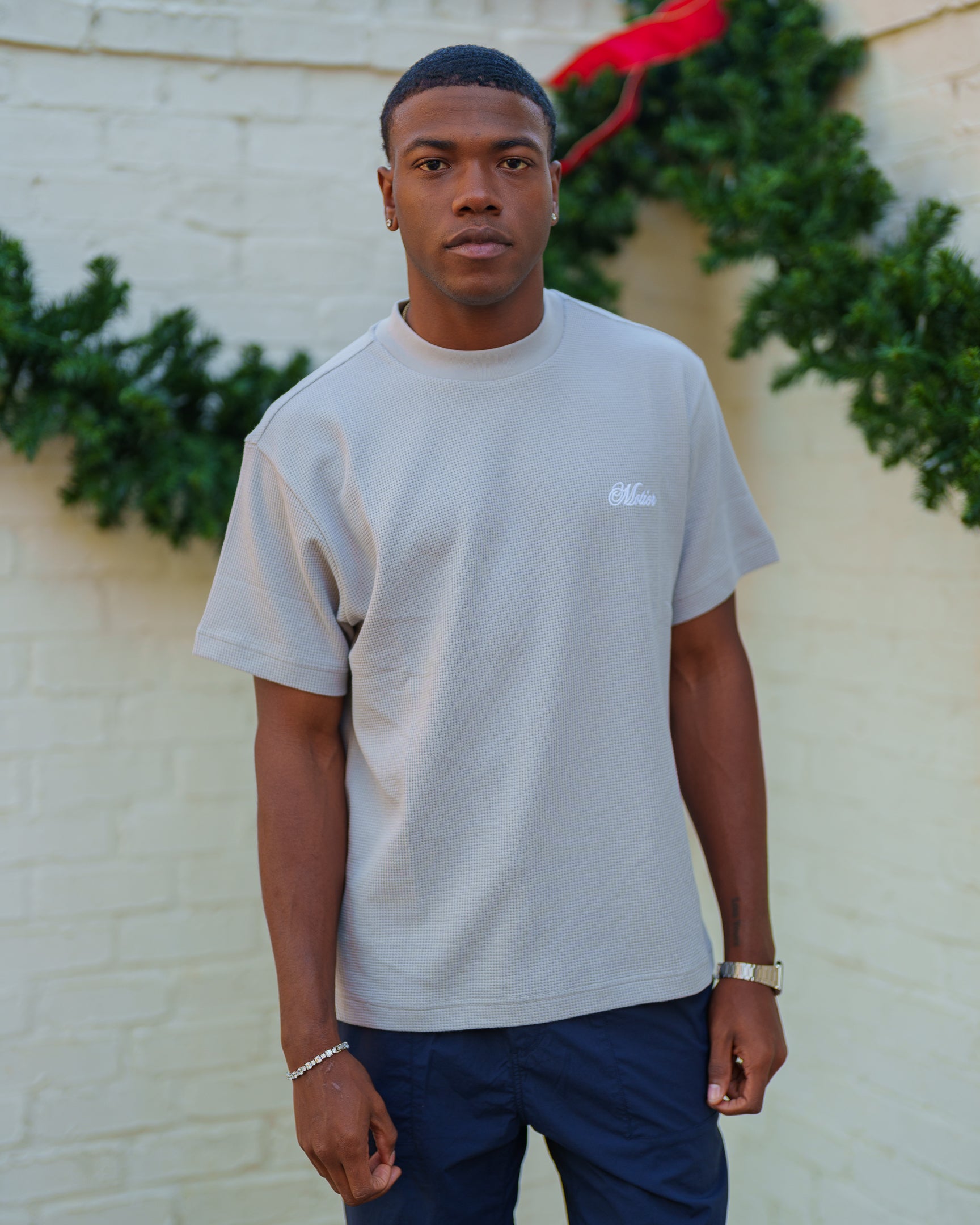 The Sterling Waffle Tee II (Grey) - Motier Lafayette 