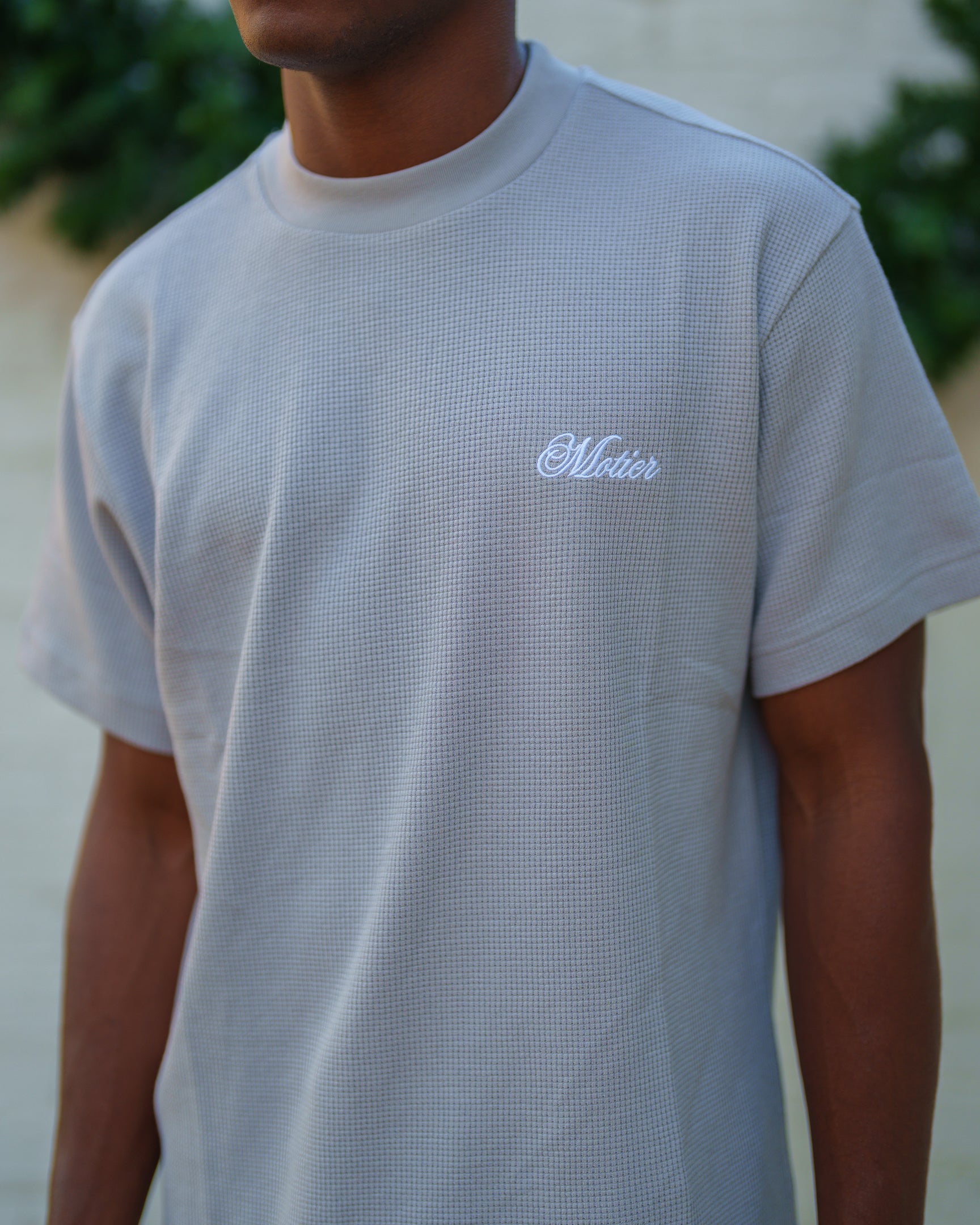 The Sterling Waffle Tee II (Grey) - Motier Lafayette 