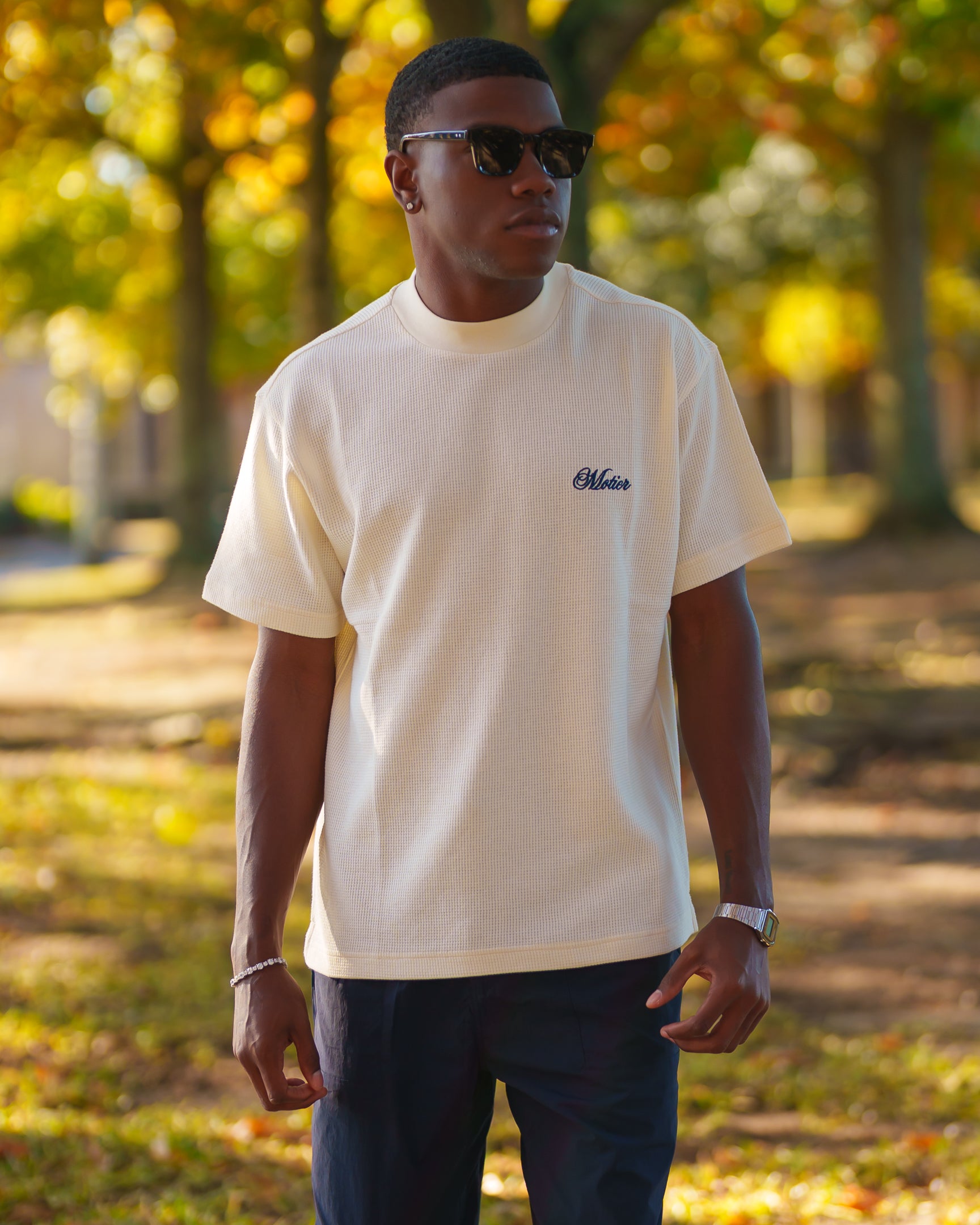 The Sterling Waffle Tee II (Cream)