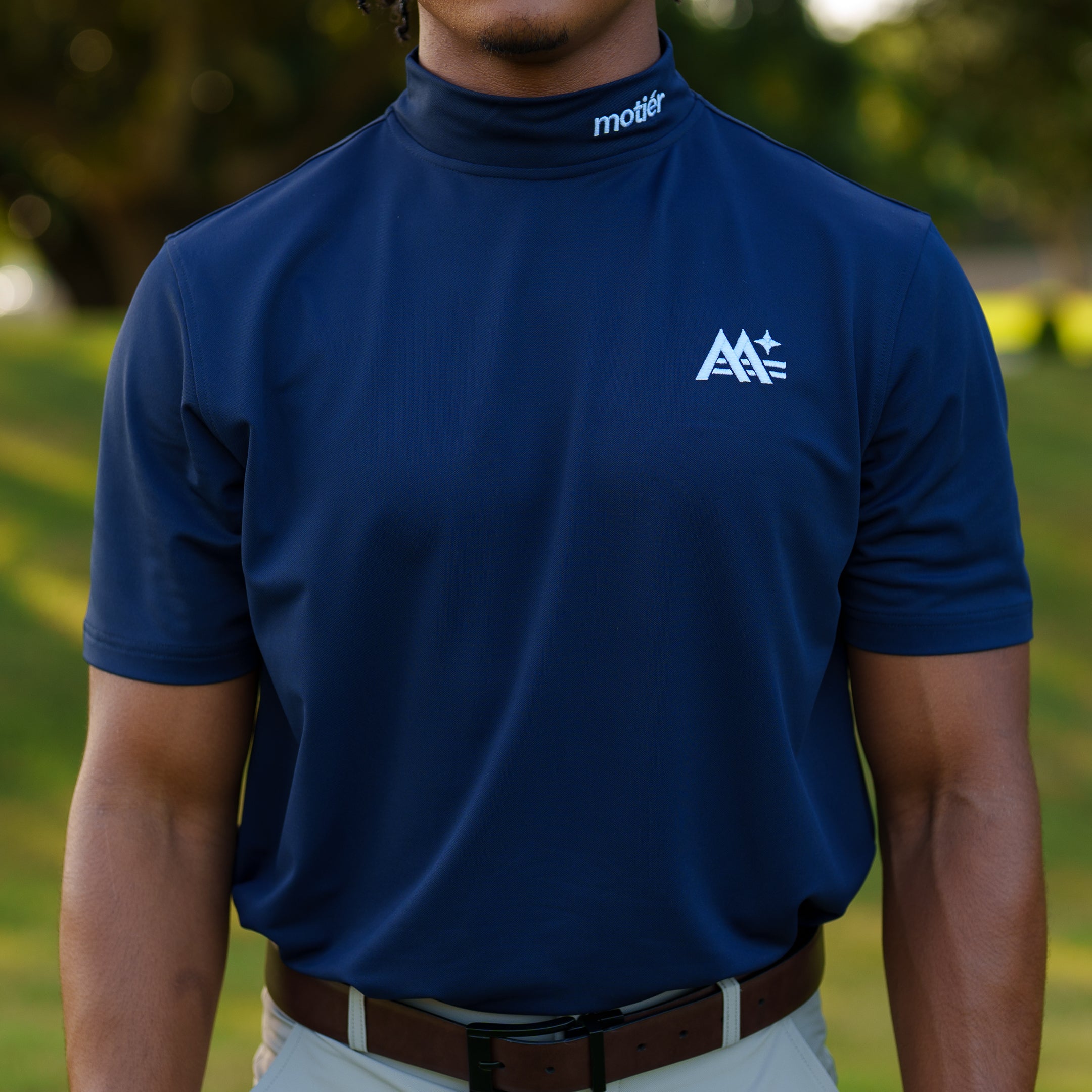 The Motier Tour Performance Mock Neck (Navy)