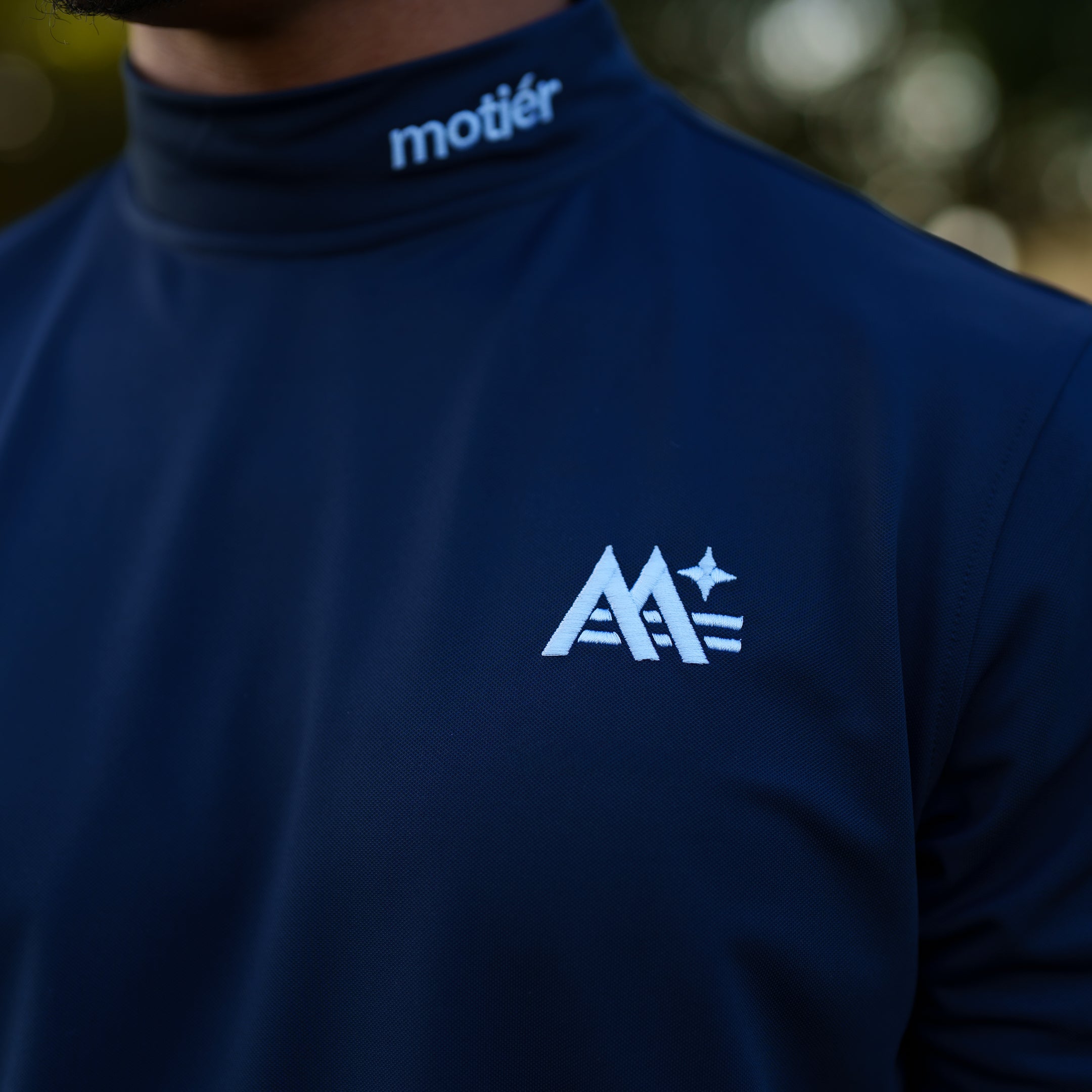 The Motier Tour Performance Mock Neck (Navy)