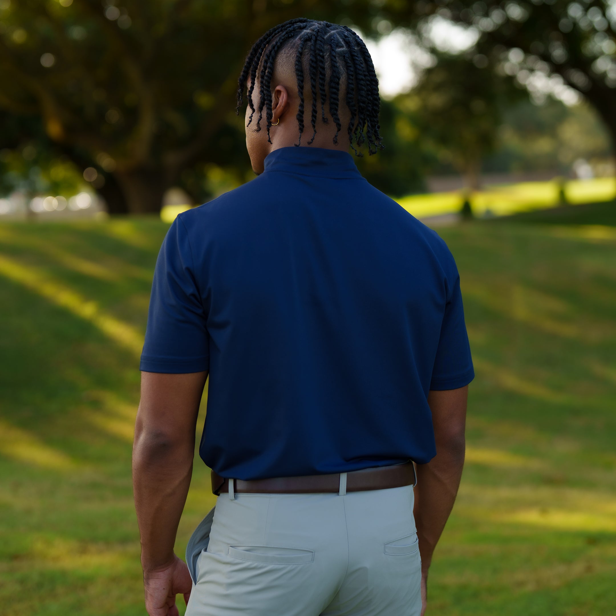 The Motier Tour Performance Mock Neck (Navy)